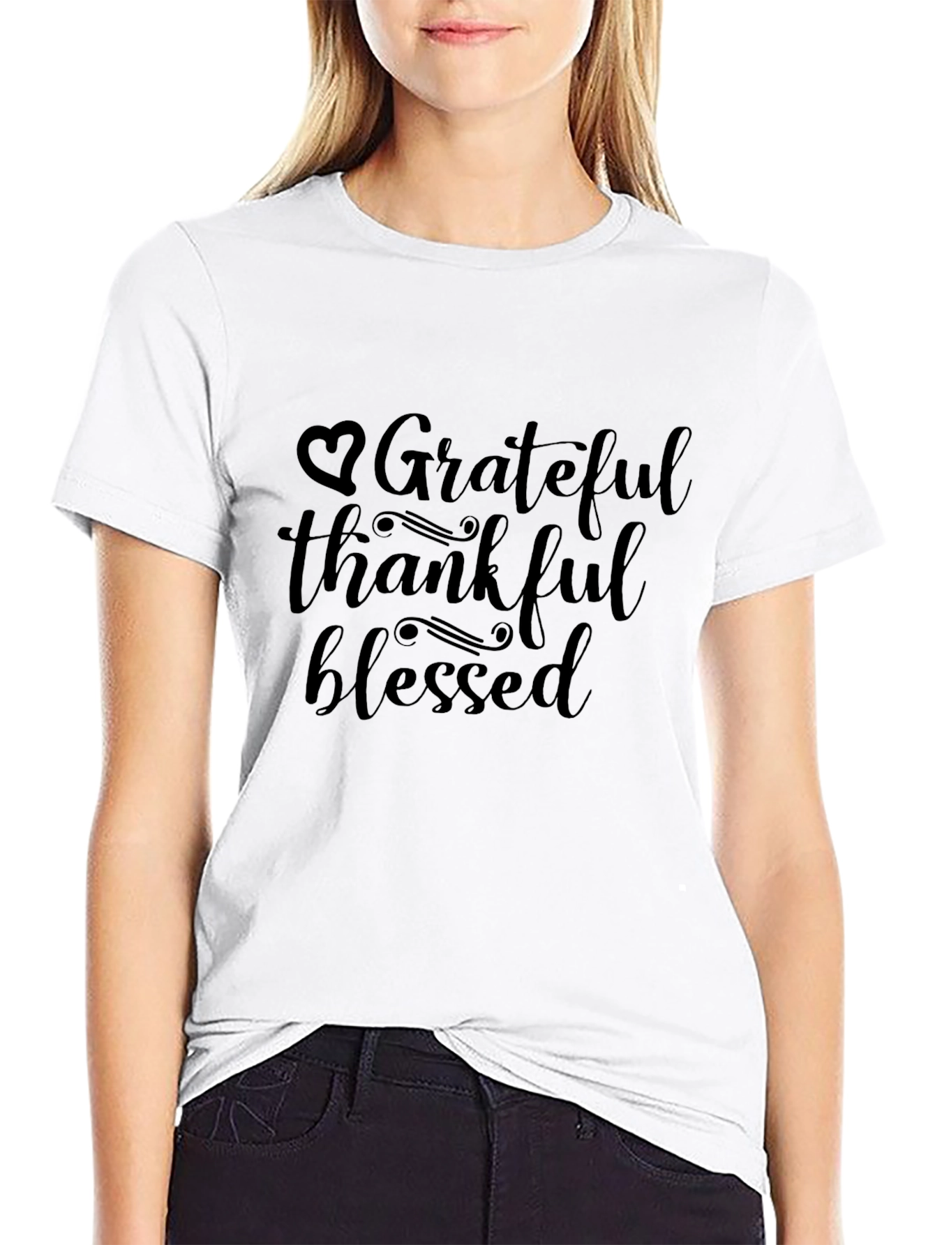 Grateful Thankful Blessed Graphic T-Shirt