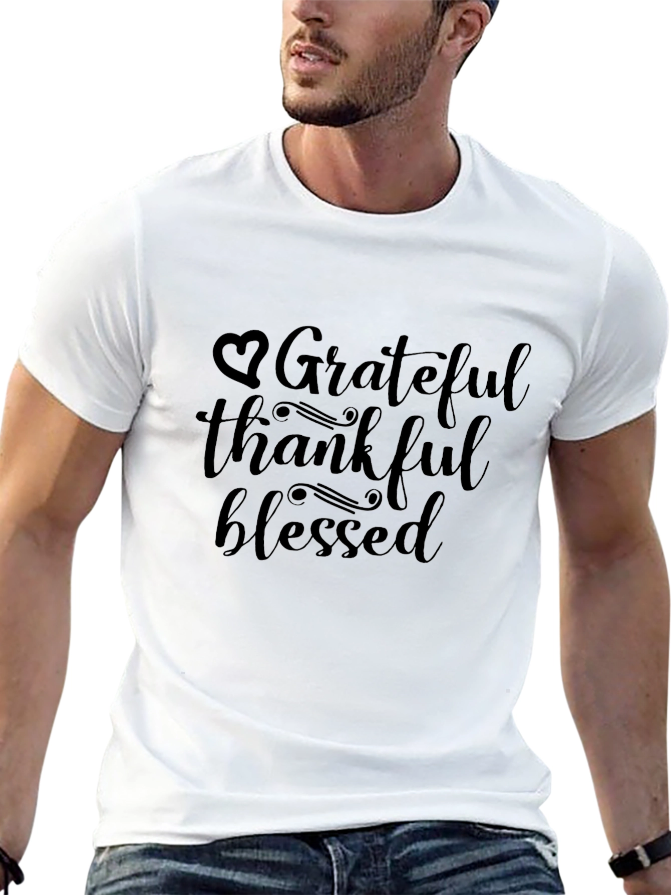 Grateful Thankful Blessed Graphic T-Shirt