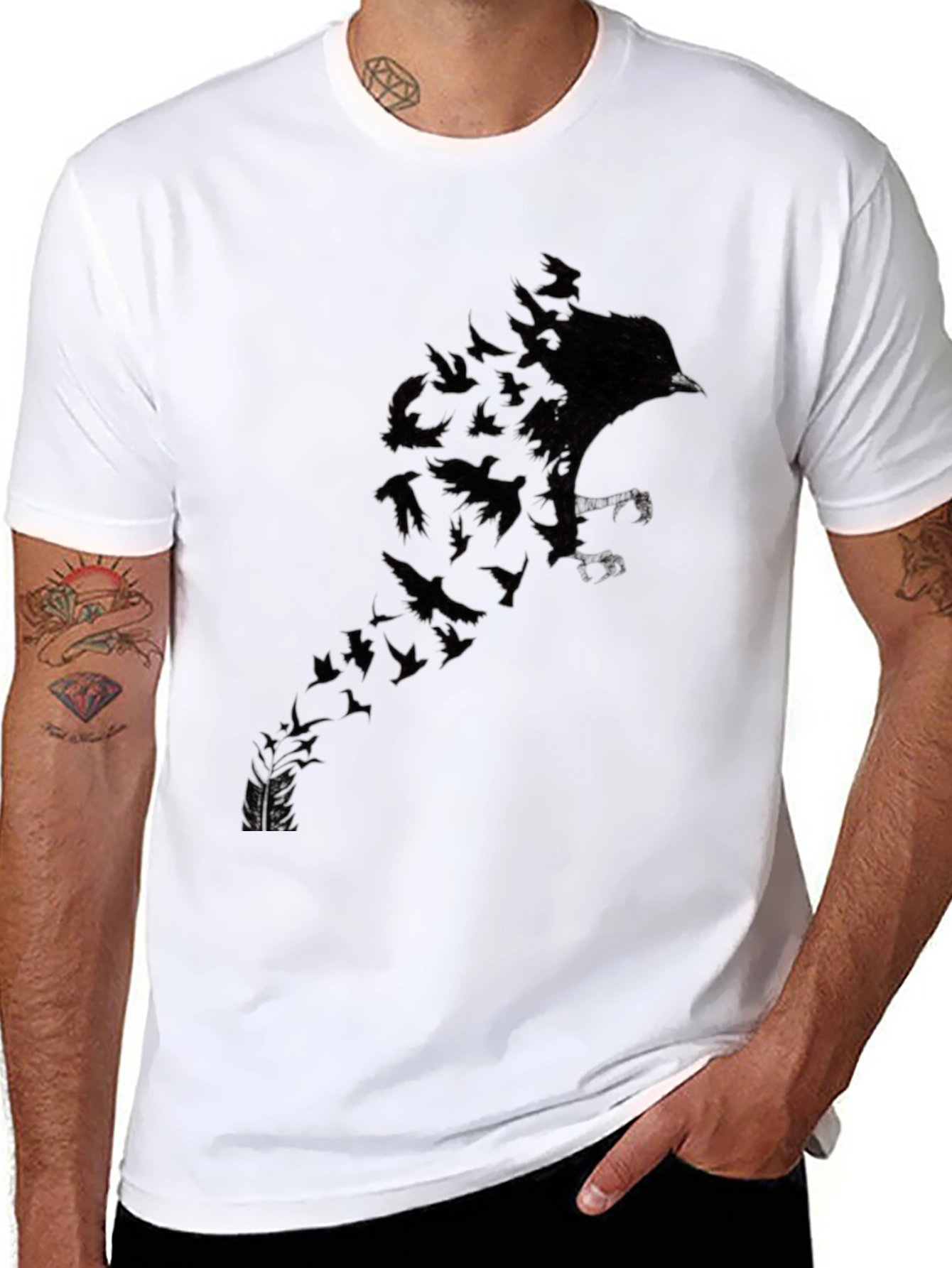 Raven Transformation Mens Black T-Shirt