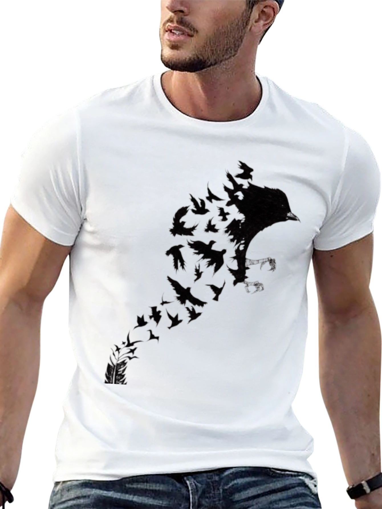 Raven Transformation Mens Black T-Shirt