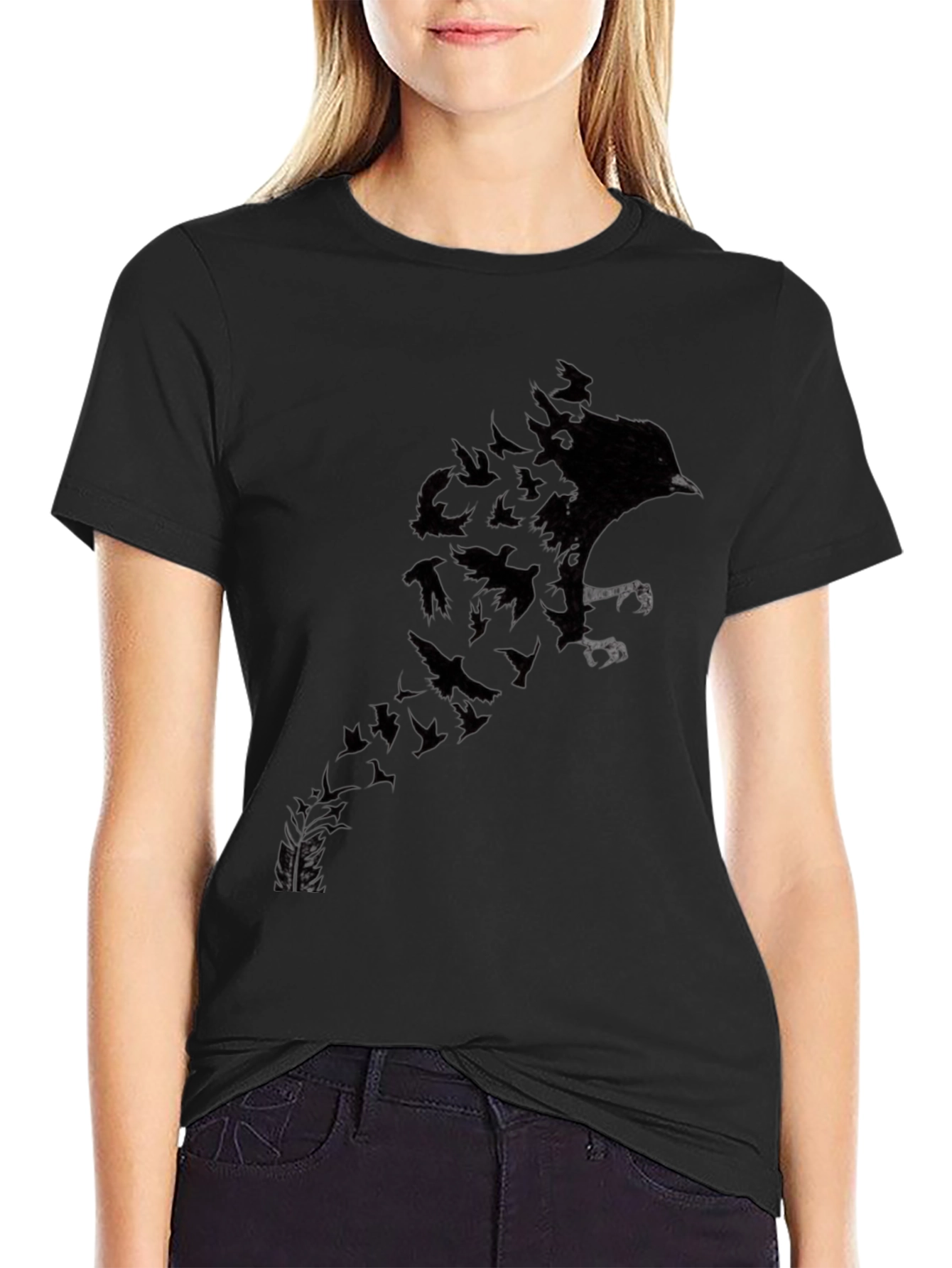 Raven Transformation Mens Black T-Shirt