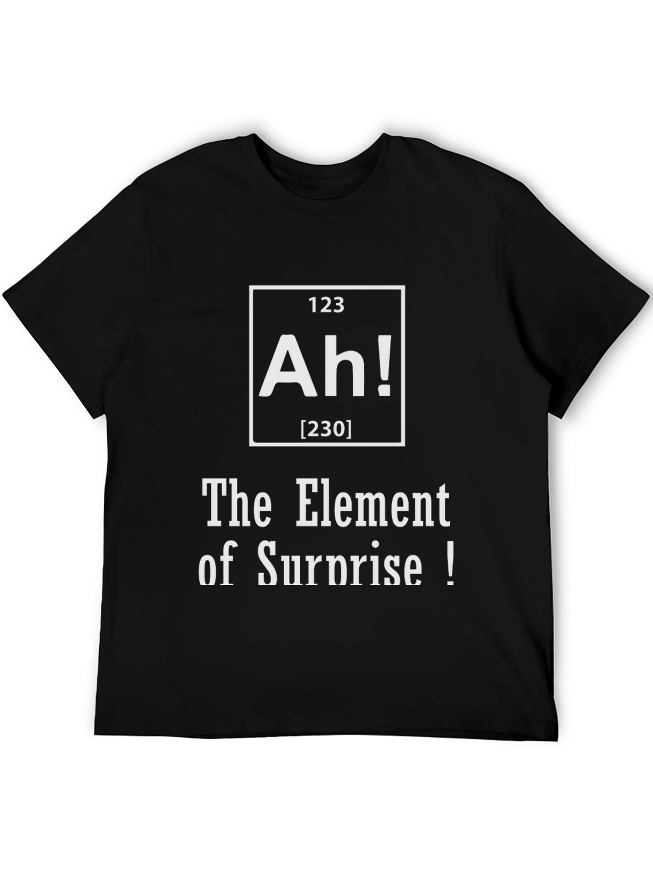 Funny Element of Surprise Graphic Tee - Black