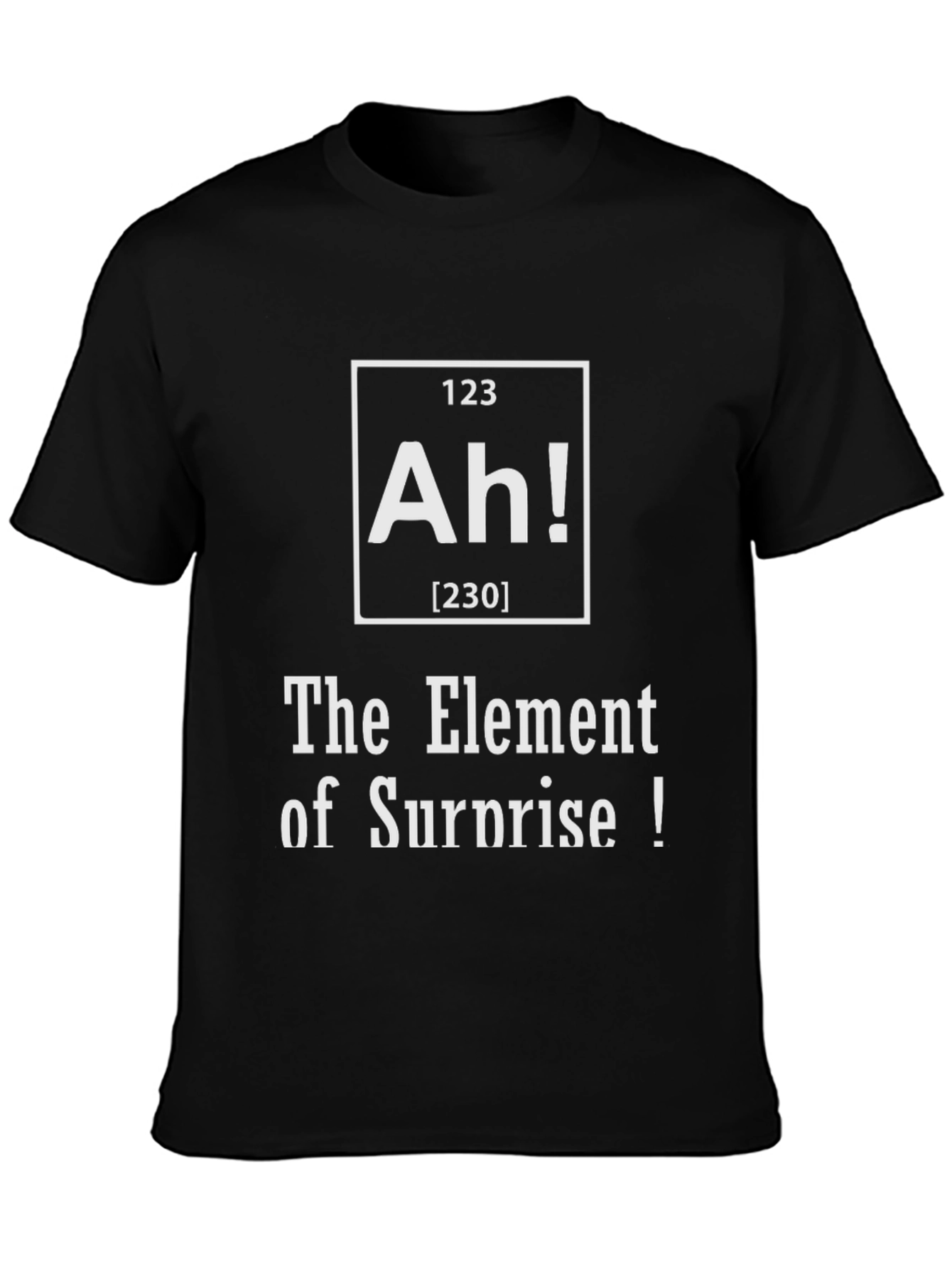 Funny Element of Surprise Graphic Tee - Black