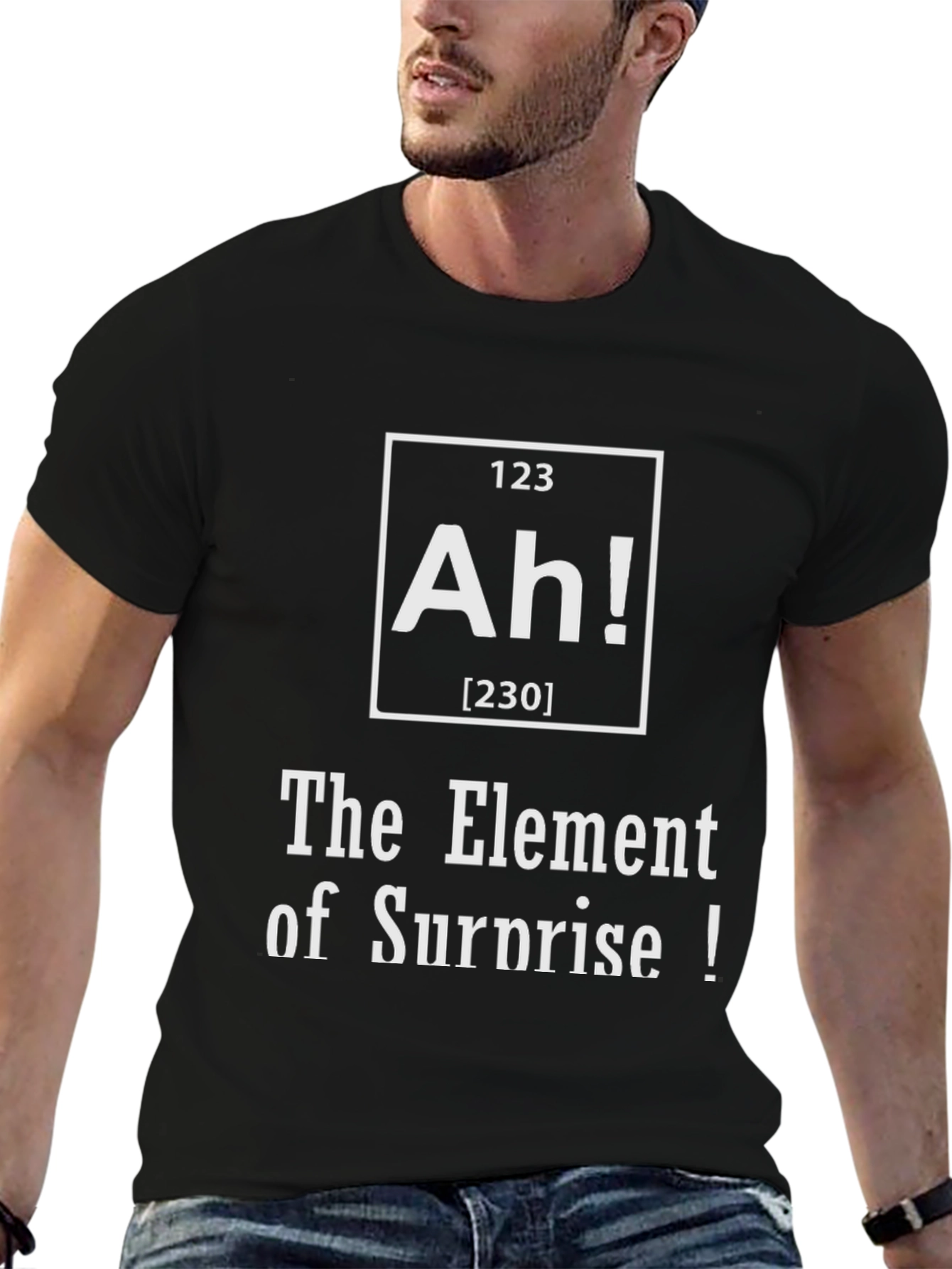 Funny Element of Surprise Graphic Tee - Black