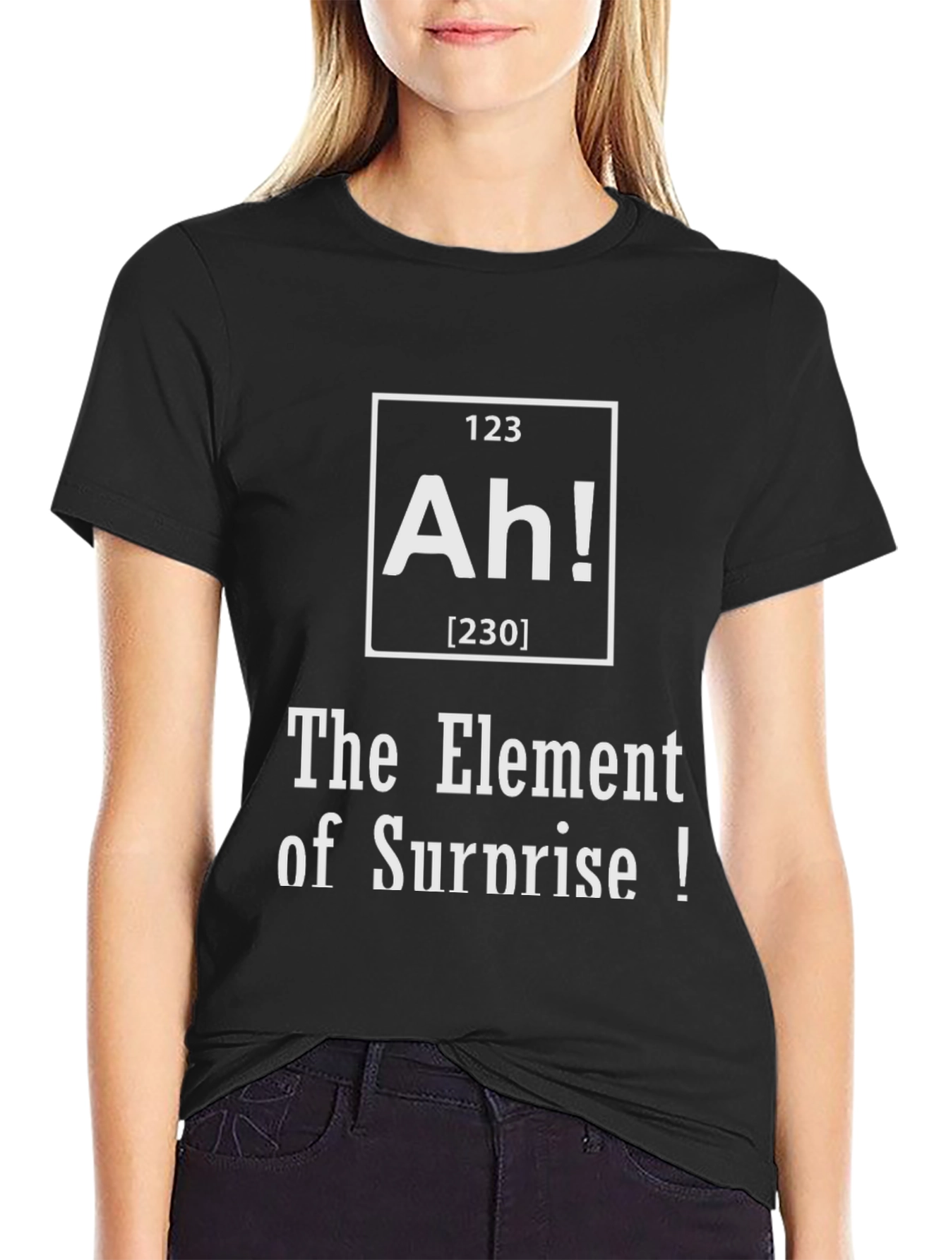 Funny Element of Surprise Graphic Tee - Black
