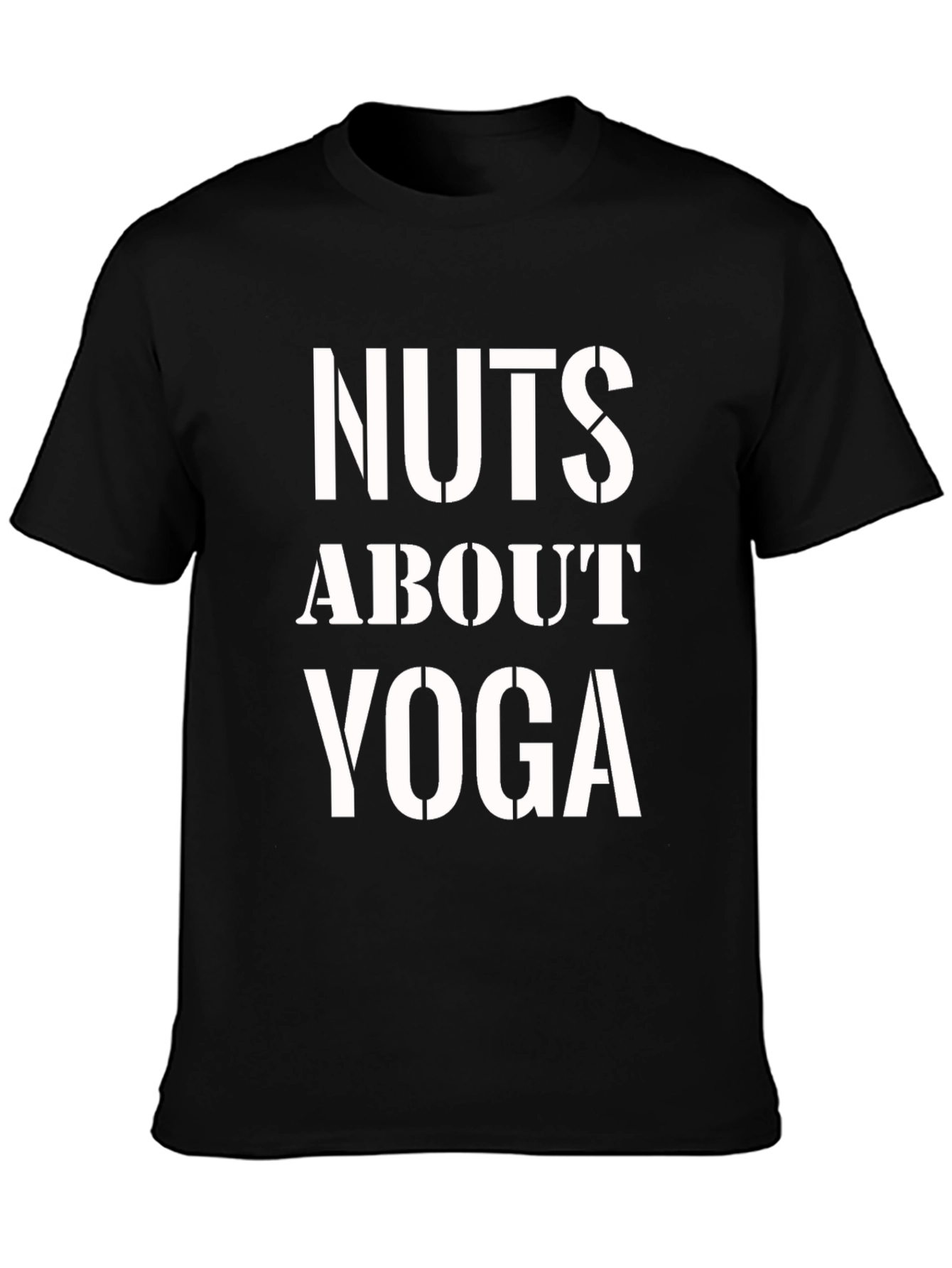 Nuts About Yoga T-Shirt - Black Graphic Tee