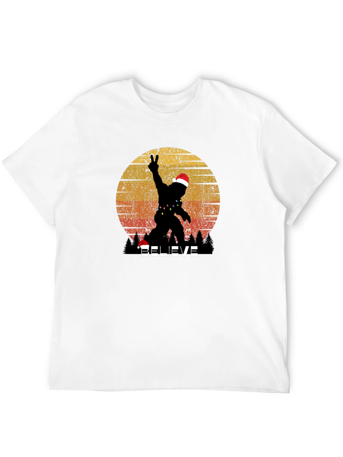 Believe Bigfoot Christmas T-Shirt