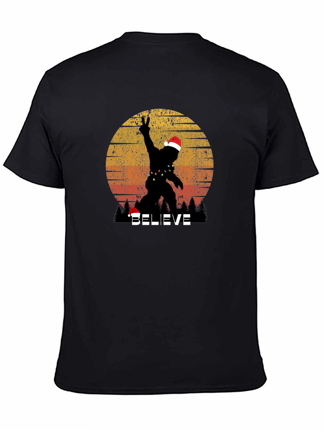 Believe Bigfoot Christmas T-Shirt
