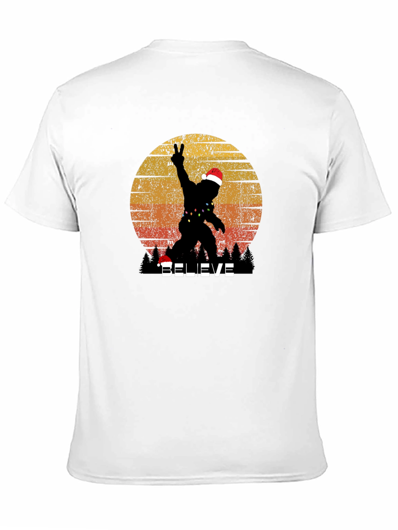 Believe Bigfoot Christmas T-Shirt