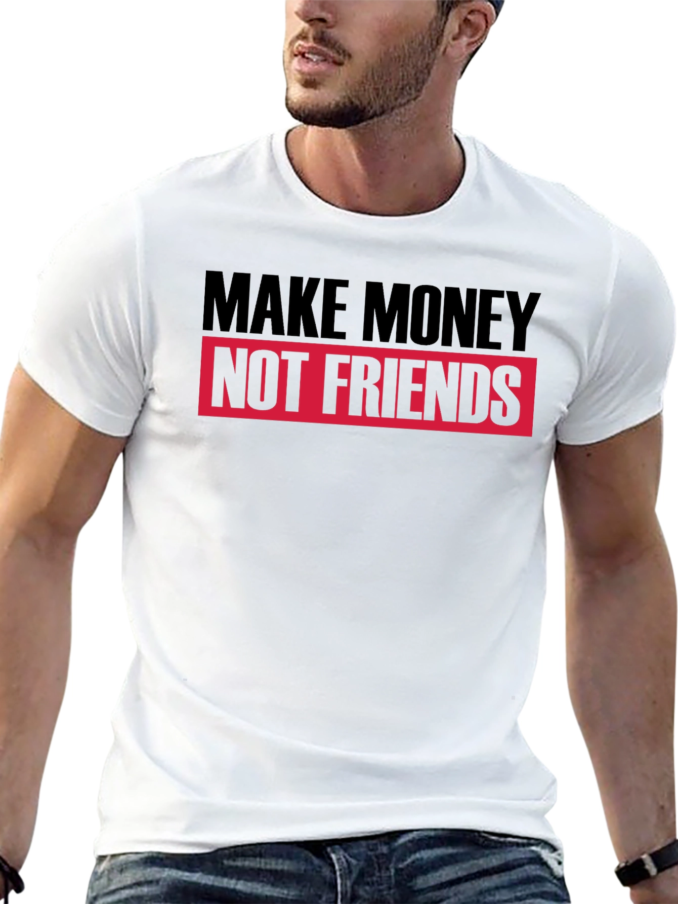 Make Money Not Friends Black T-Shirt