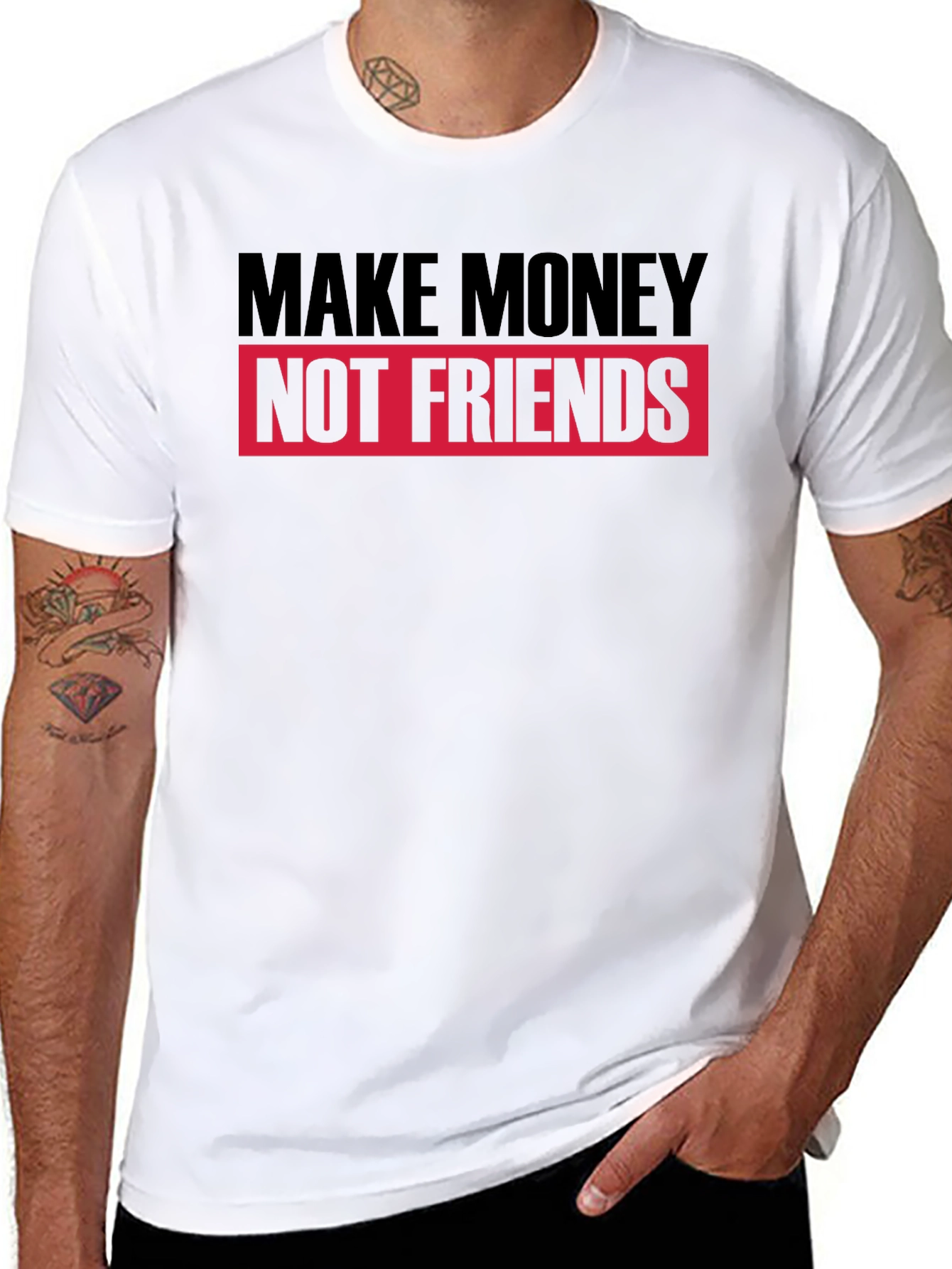 Make Money Not Friends Black T-Shirt