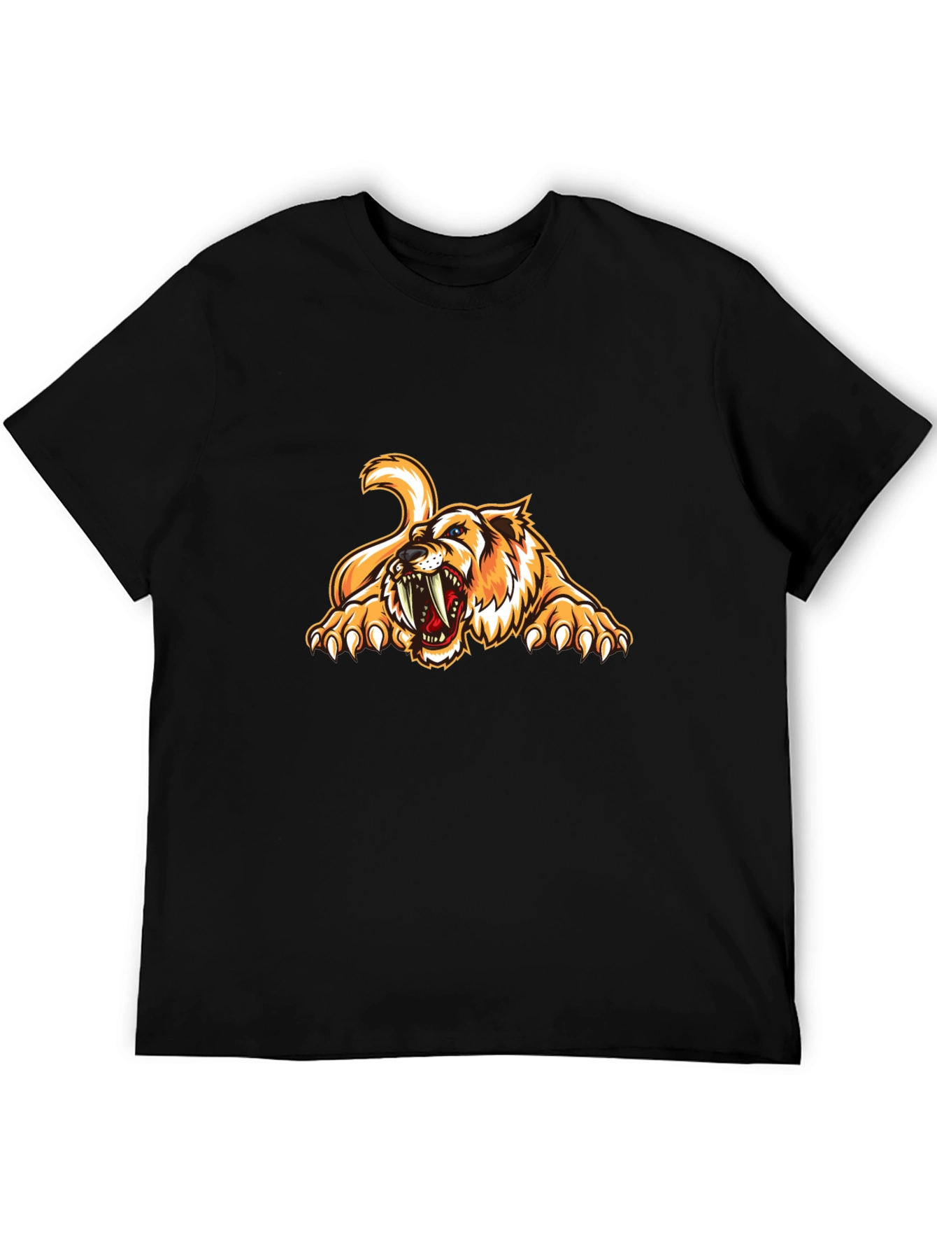 Roaring Saber-Tooth Tiger Graphic Tee