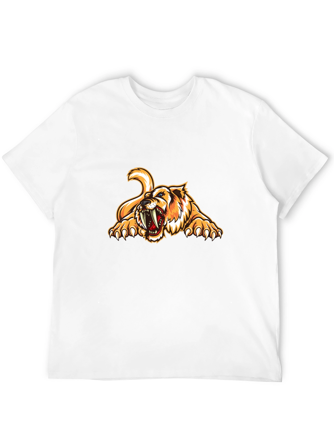 Roaring Saber-Tooth Tiger Graphic Tee