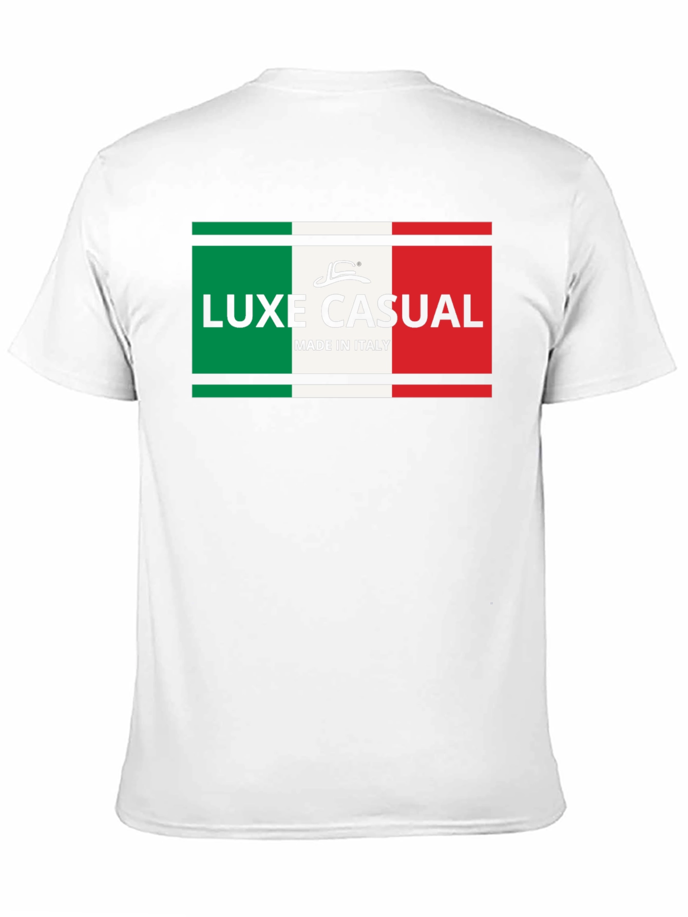 Luxe Casual Italy Flag T-Shirt - Black