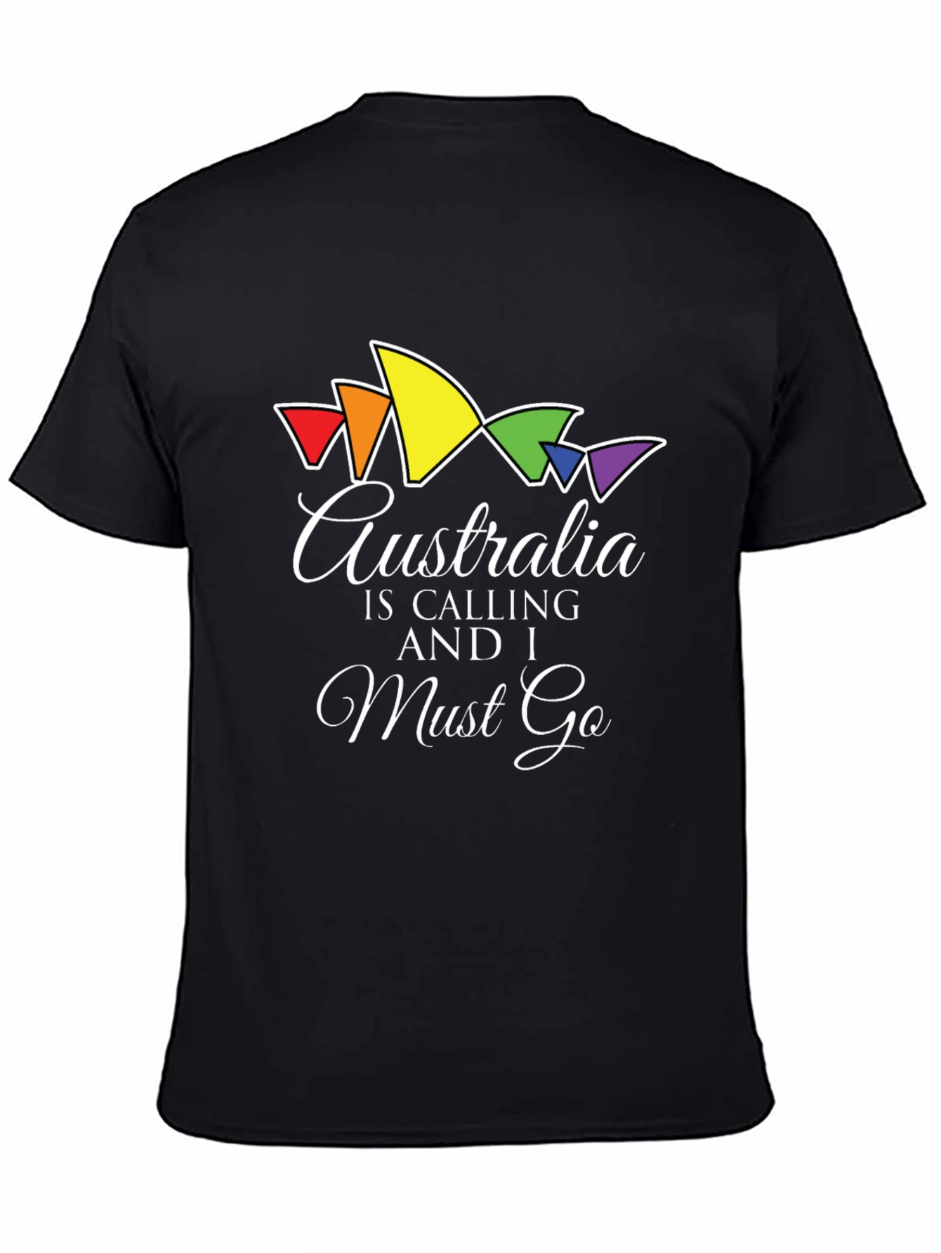 Australia Calling T-Shirt - Stylish Black Tee
