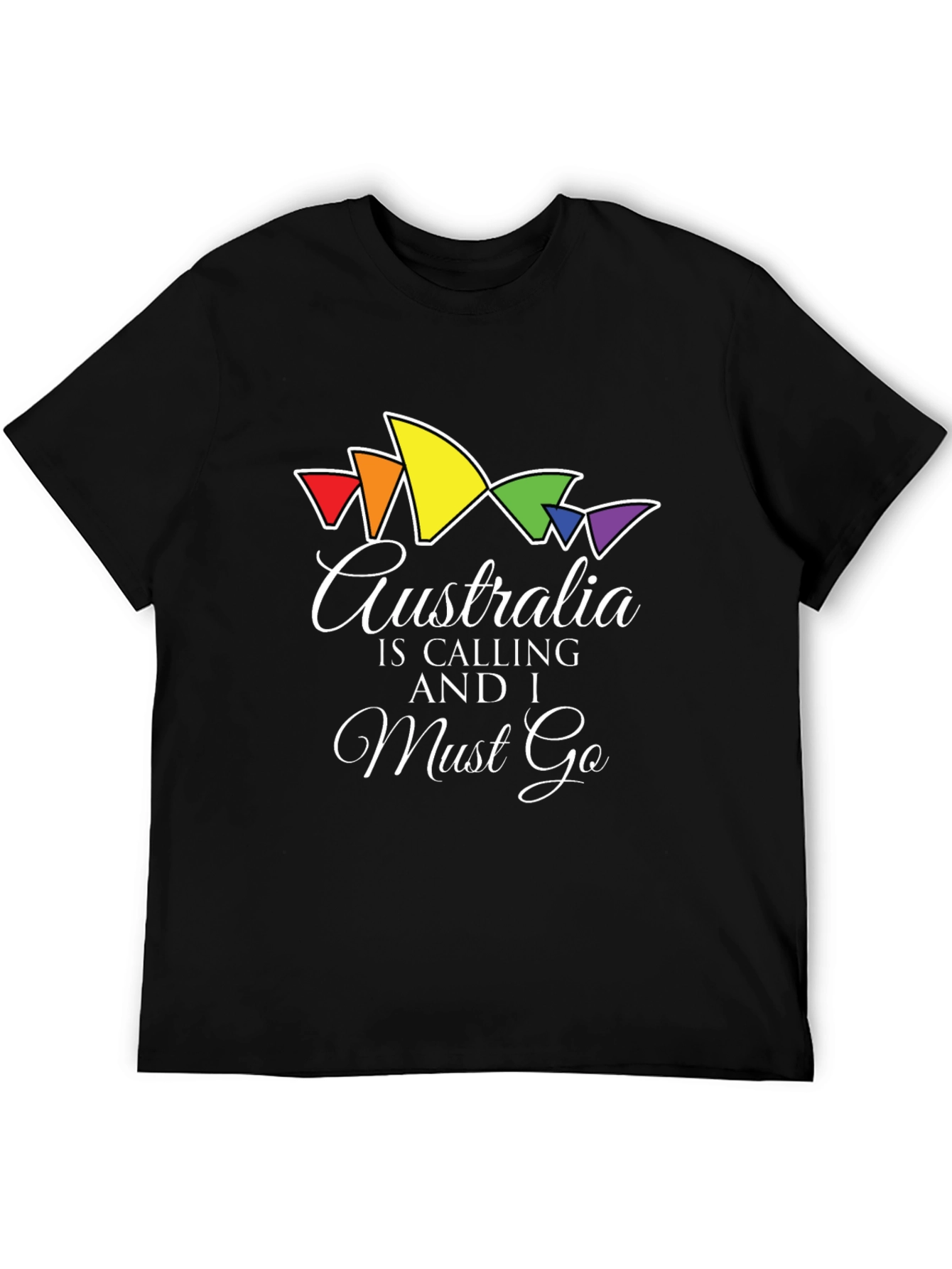 Australia Calling T-Shirt - Stylish Black Tee