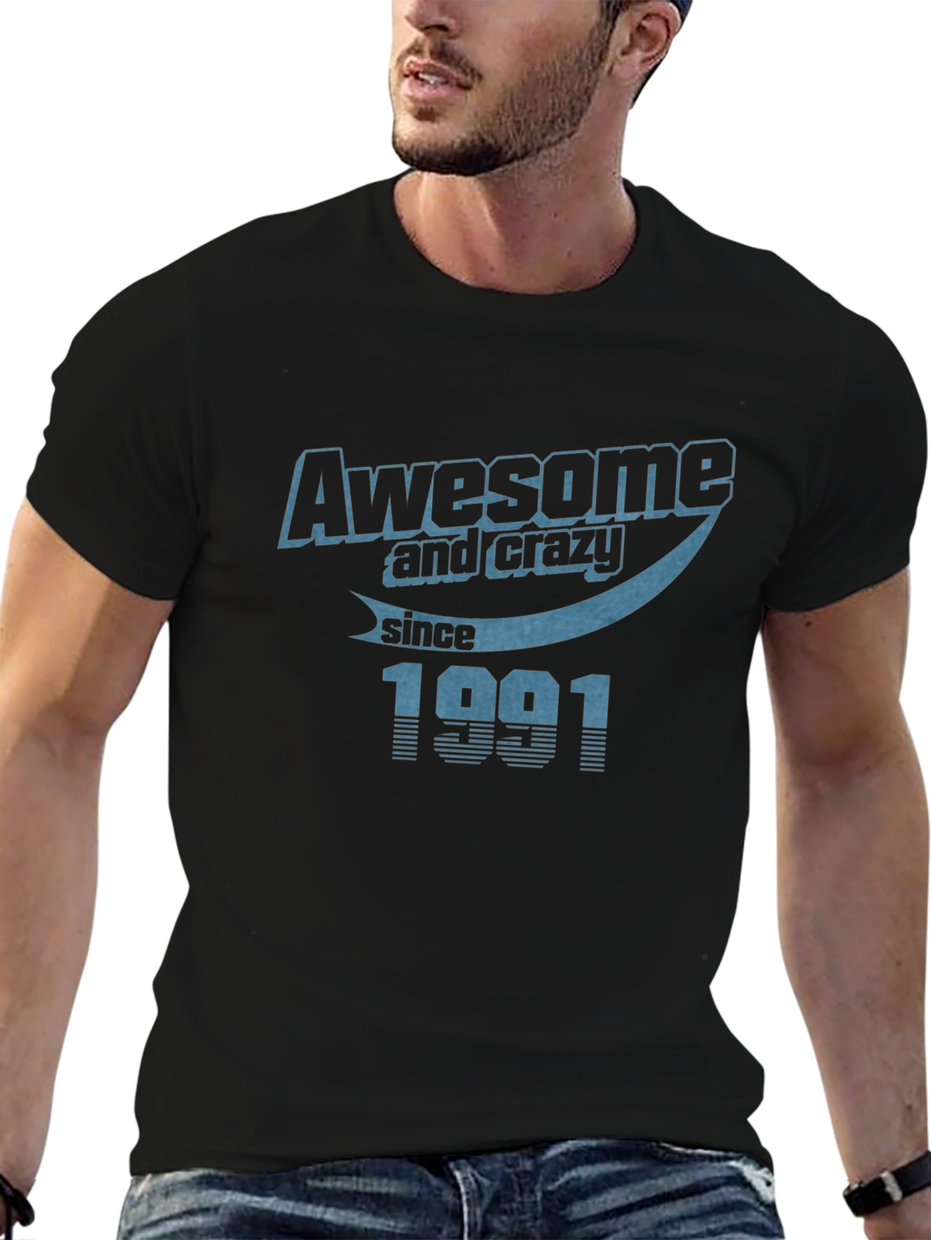Awesome & Crazy Since 1991 Black T-Shirt
