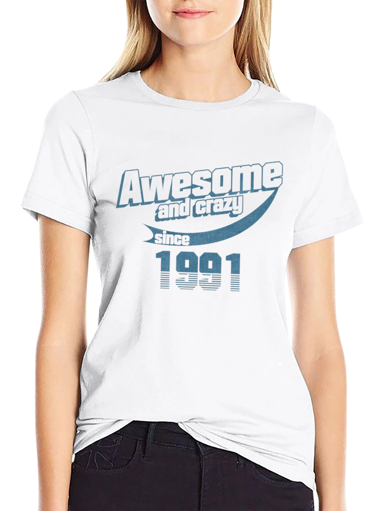 Awesome & Crazy Since 1991 Black T-Shirt