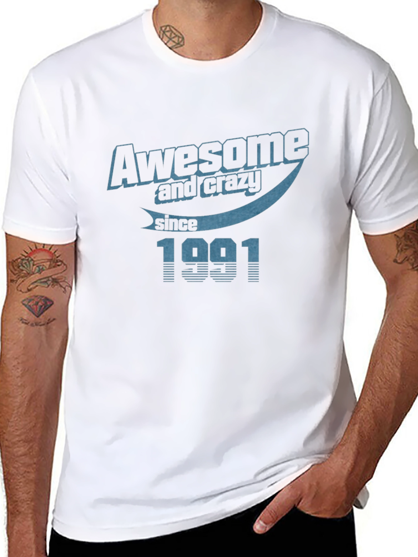 Awesome & Crazy Since 1991 Black T-Shirt