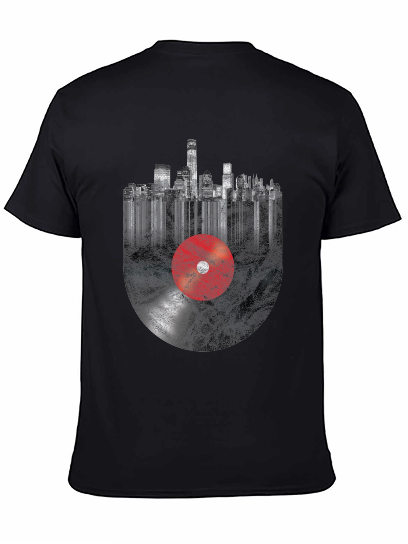 Urban Vinyl T-Shirt - Music Cityscape Tee