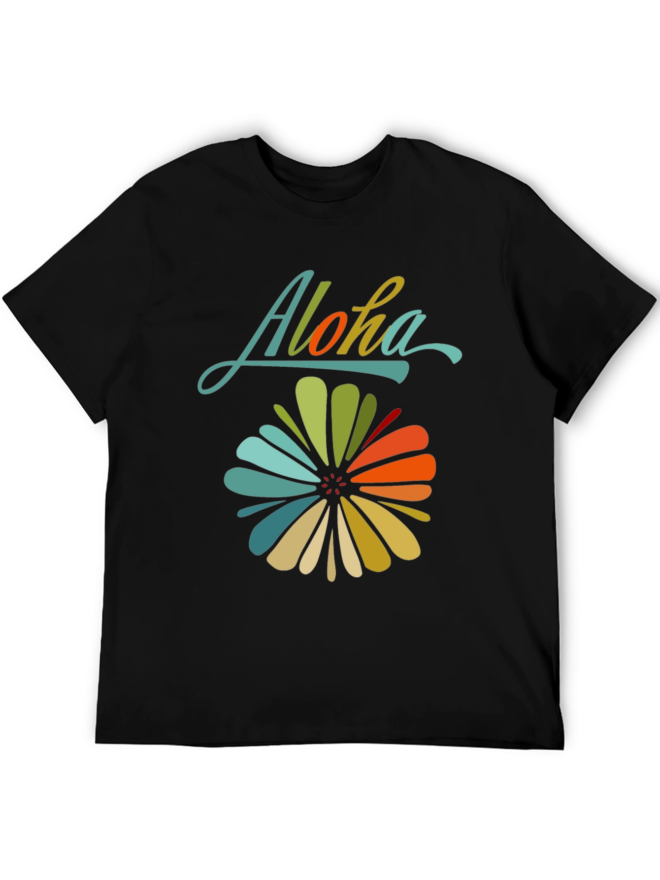 Aloha Floral Graphic Tee - Retro Hawaiian Style