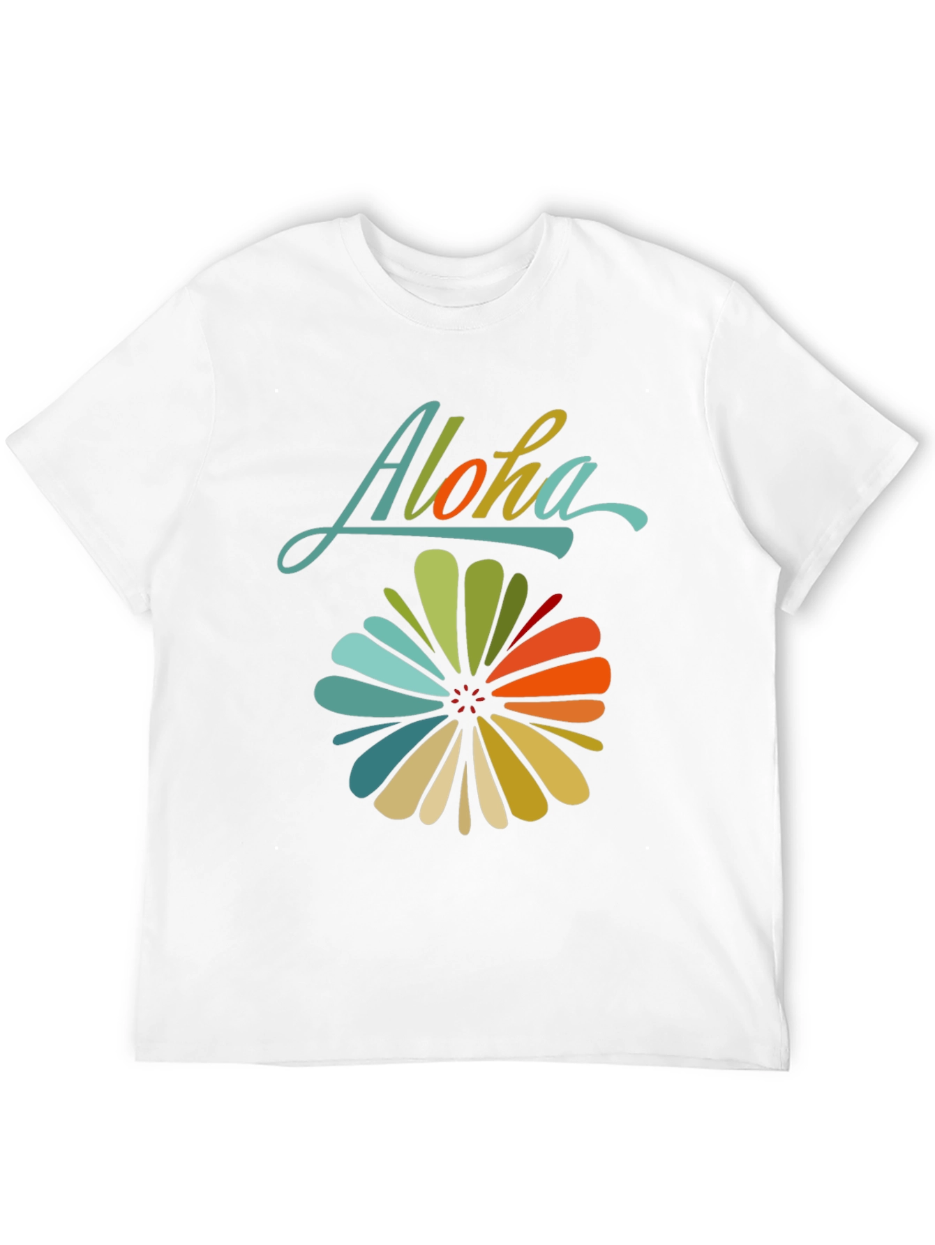 Aloha Floral Graphic Tee - Retro Hawaiian Style