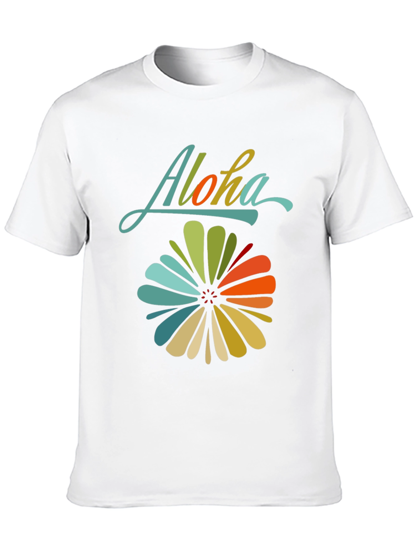 Aloha Floral Graphic Tee - Retro Hawaiian Style