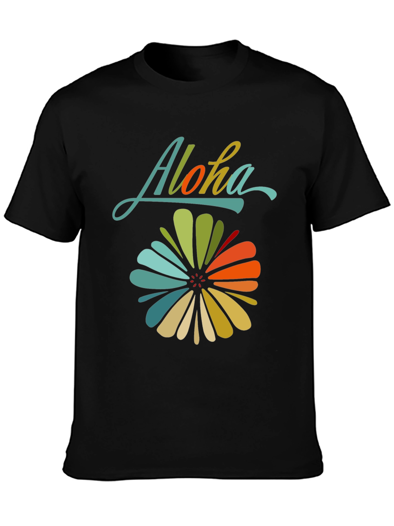 Aloha Floral Graphic Tee - Retro Hawaiian Style