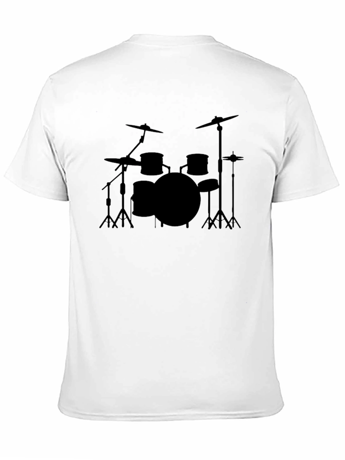 Black Drum Set Graphic T-Shirt
