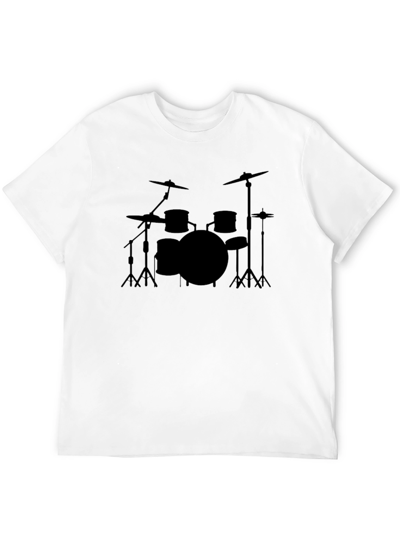 Black Drum Set Graphic T-Shirt