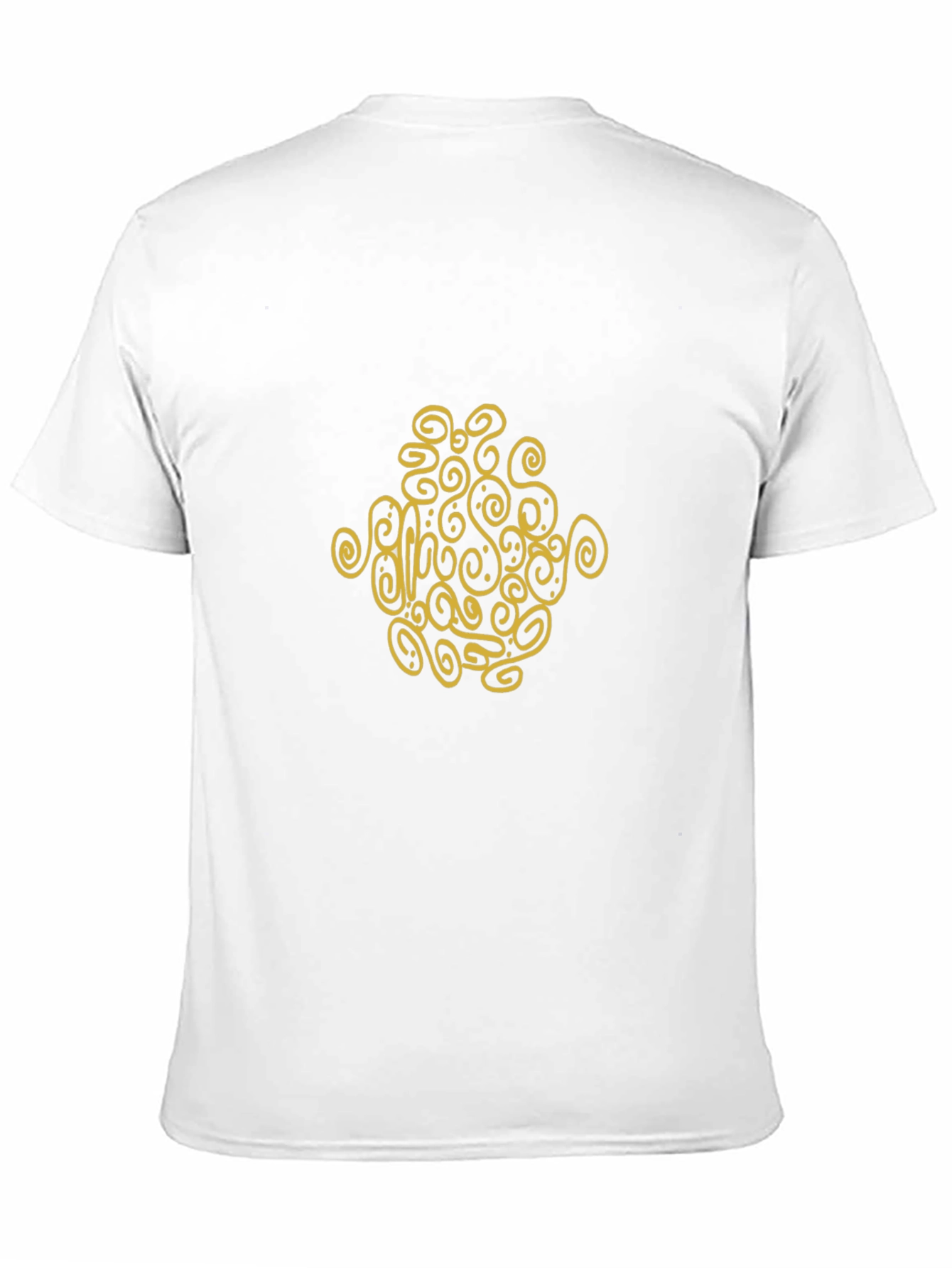 Abstract Swirl Graphic Black T-Shirt