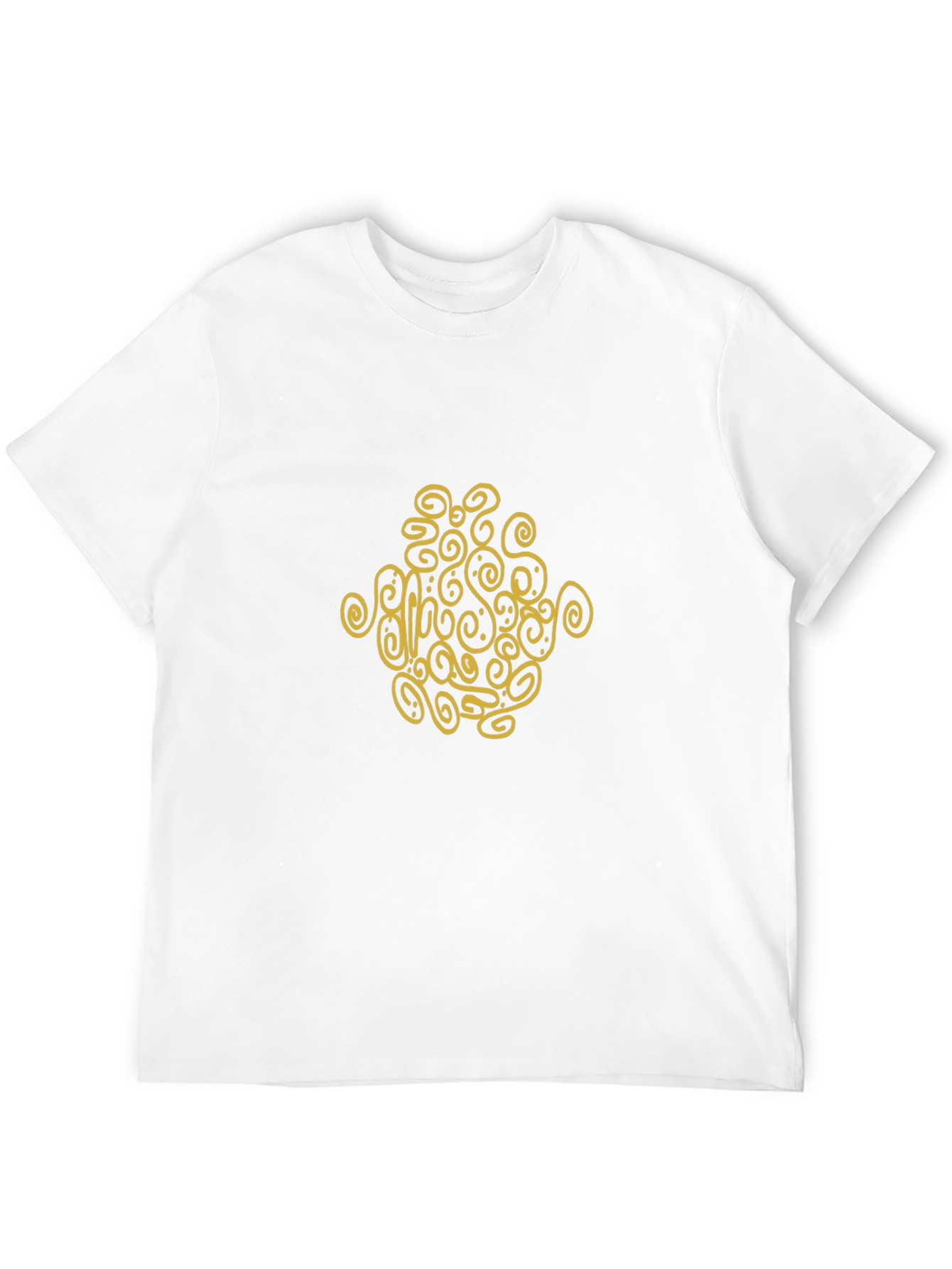 Abstract Swirl Graphic Black T-Shirt