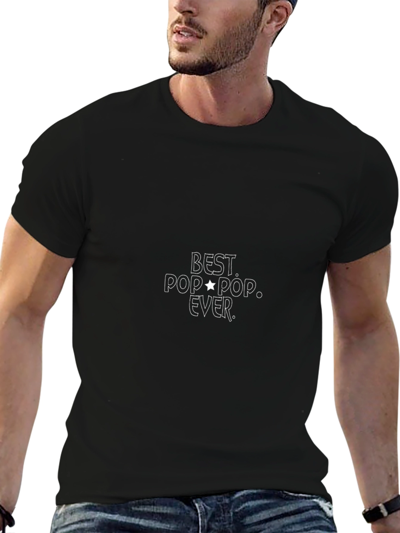 Best Pop Pop Ever Black T-Shirt