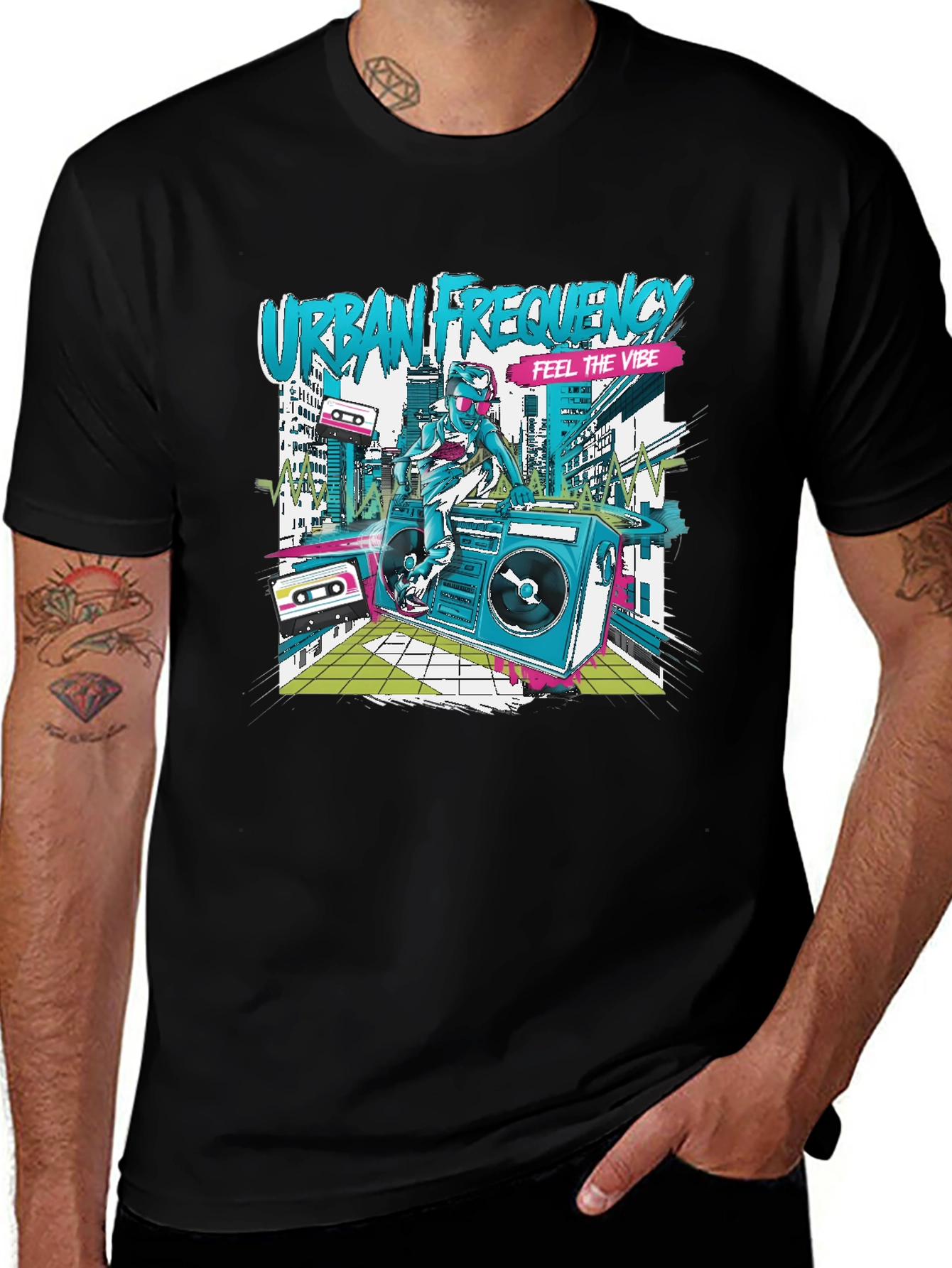 Urban Frequency Graphic Tee - Feel the Vibe!