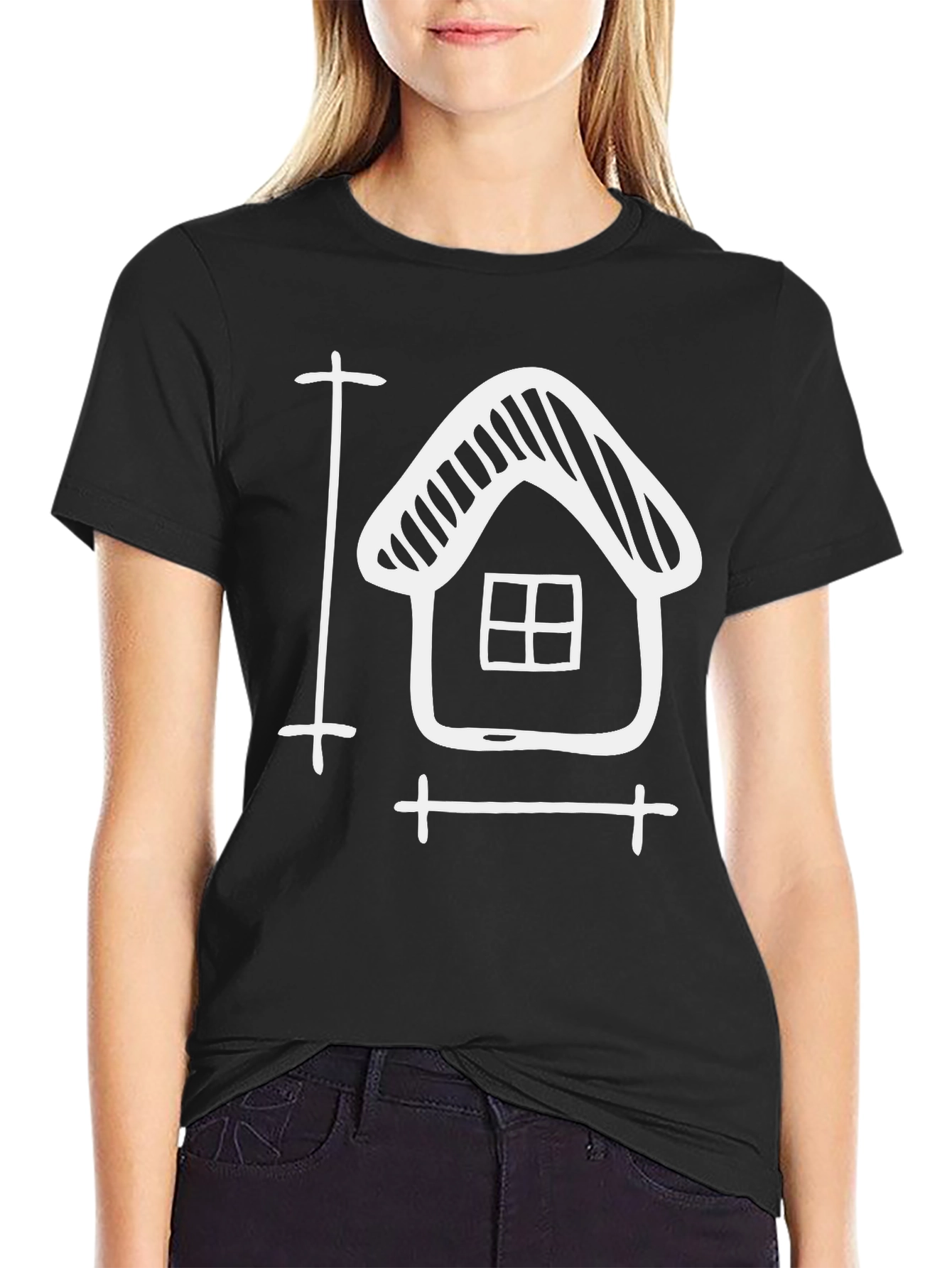 Architect House Plan Black Tee