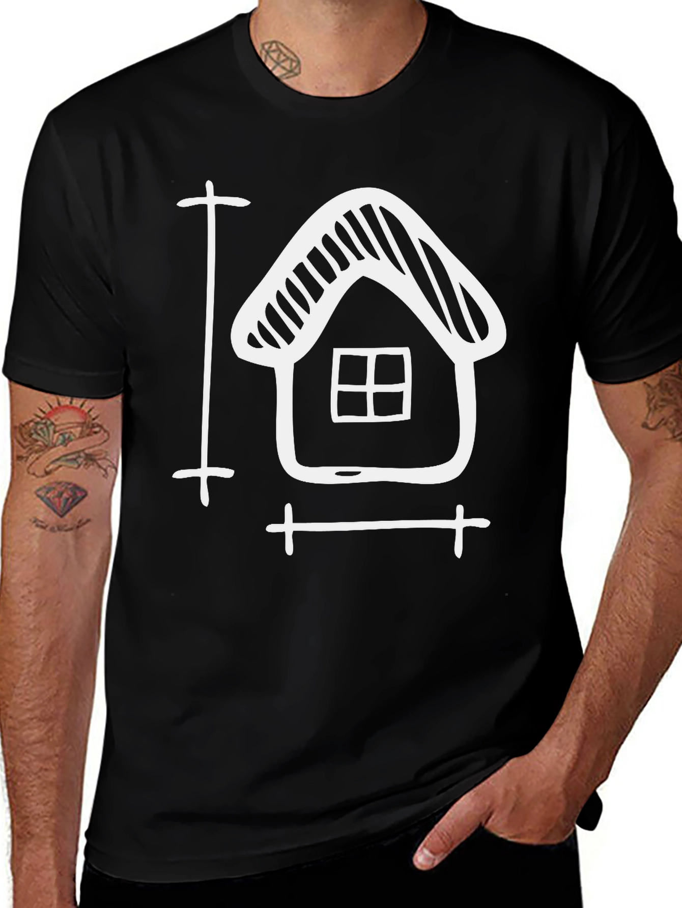 Architect House Plan Black Tee