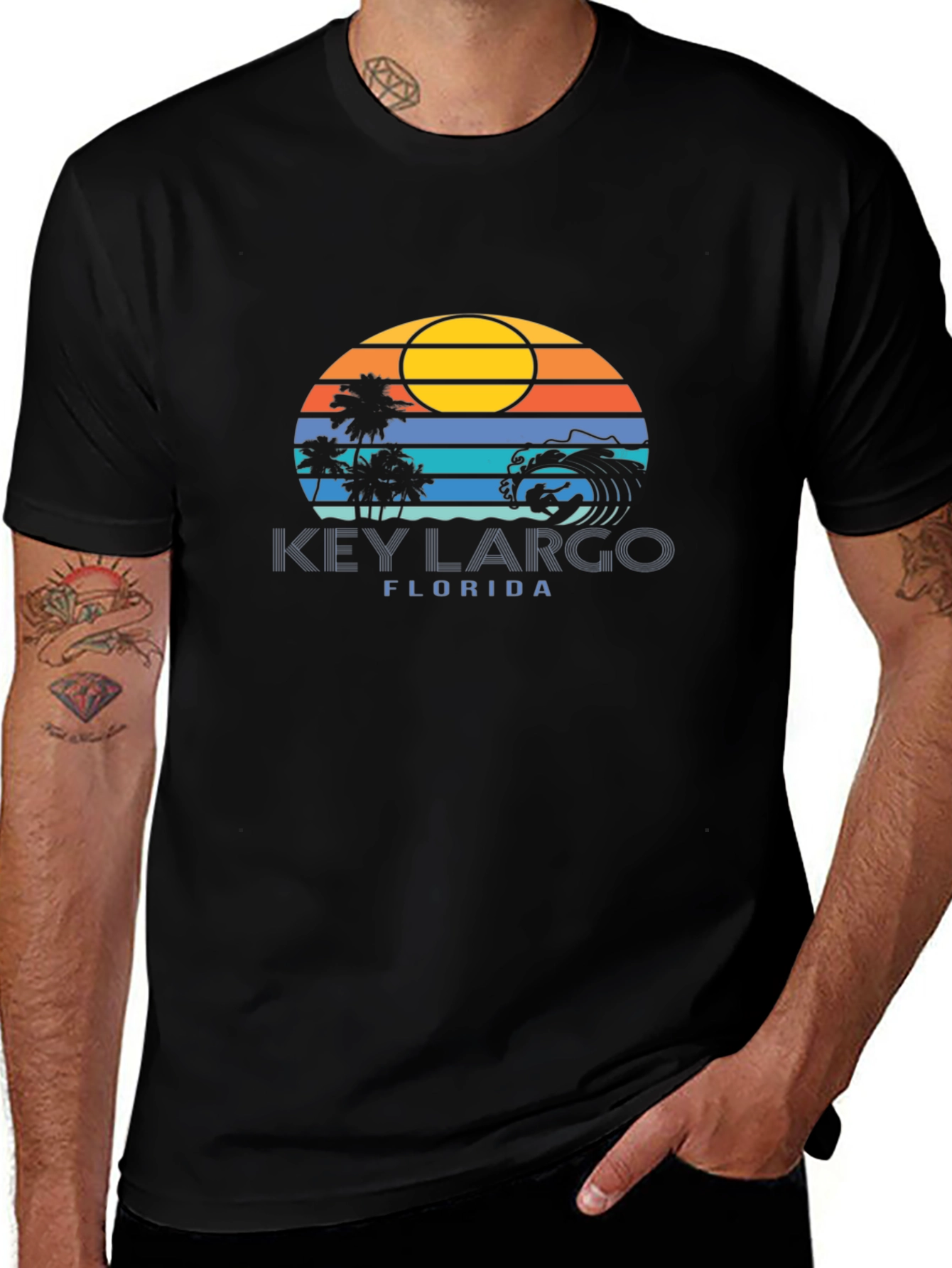 Key Largo Florida T-Shirt - Beach Sunset Tee