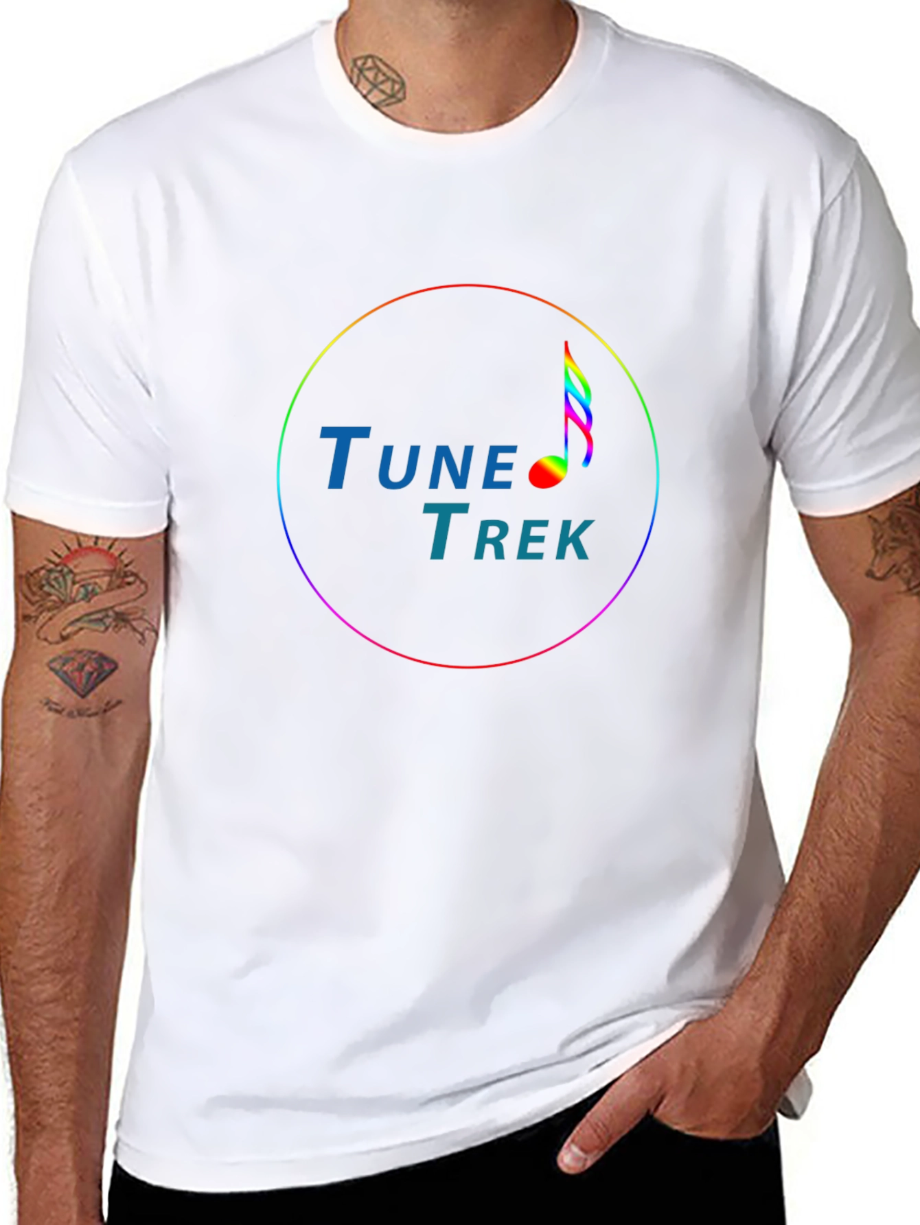 Tune Trek Black T-Shirt Music Lover Tee