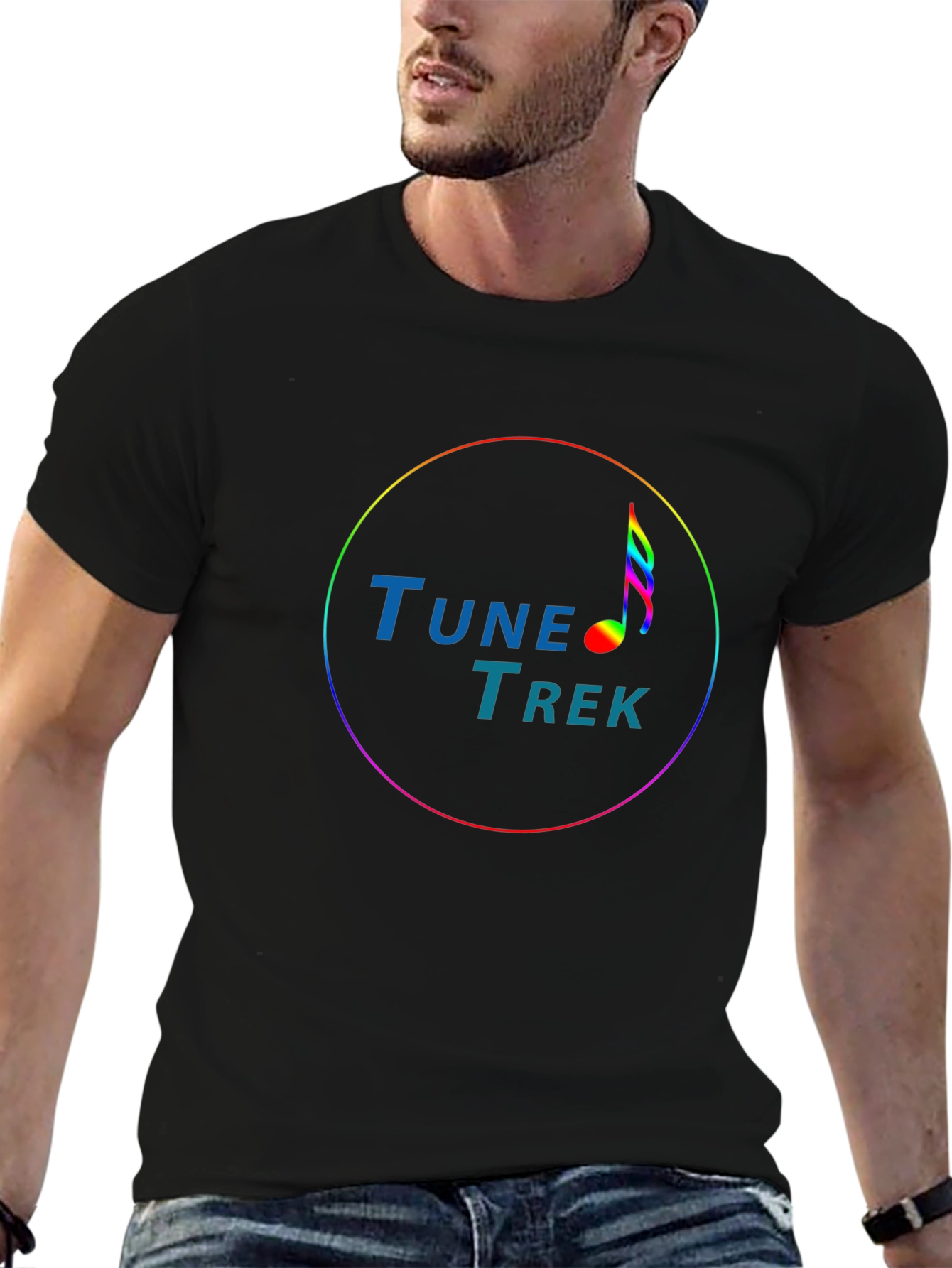 Tune Trek Black T-Shirt Music Lover Tee