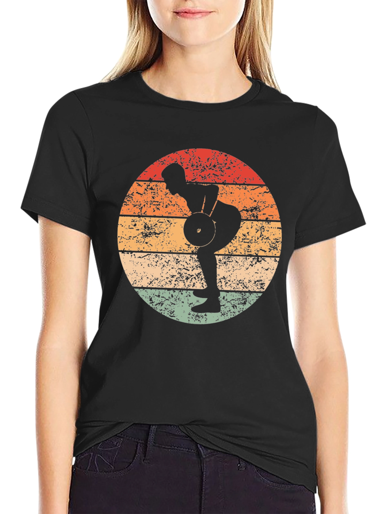 Retro Weightlifting T-Shirt - Fitness Apparel