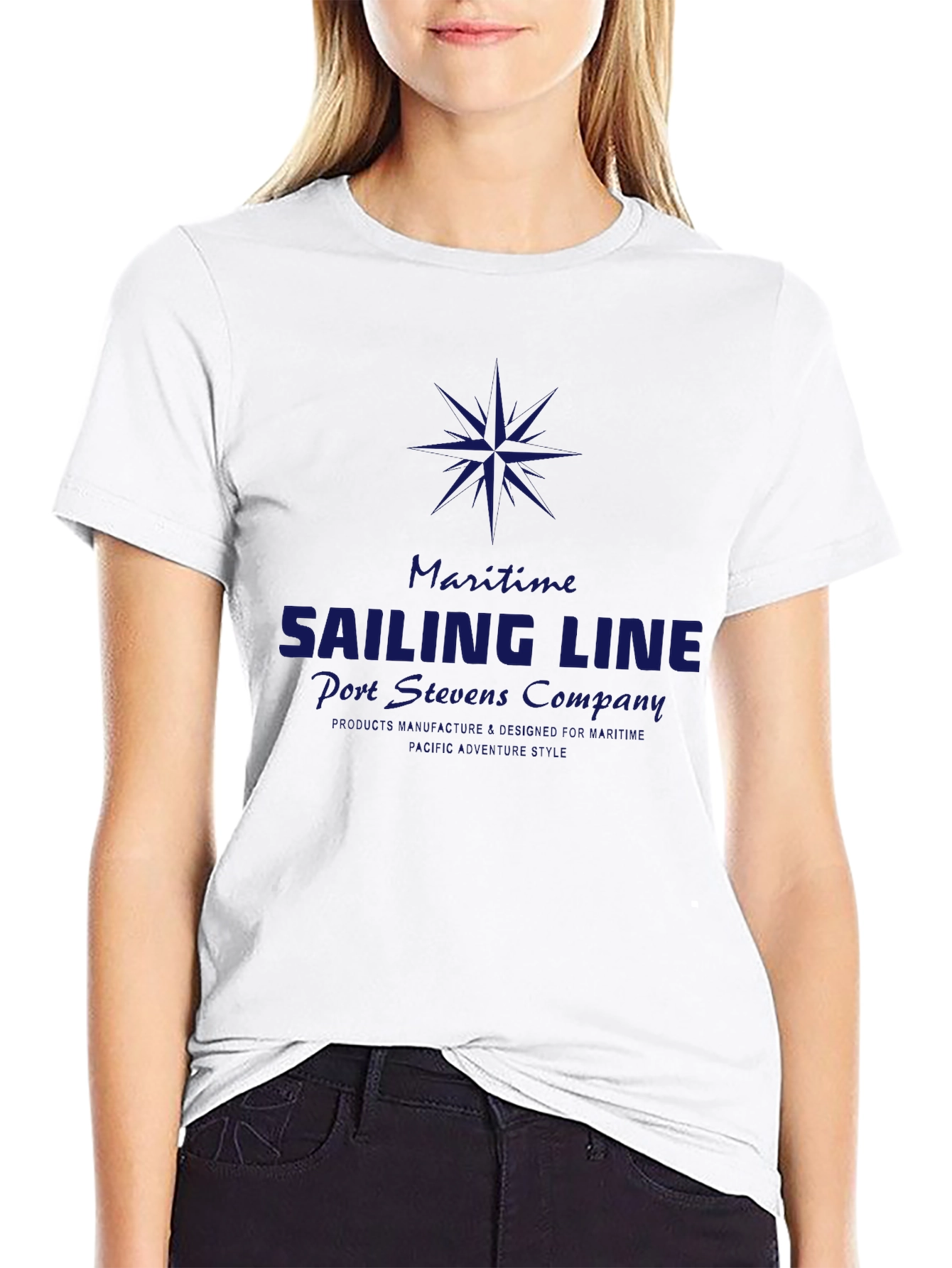 Maritime Sailing Line Graphic T-Shirt