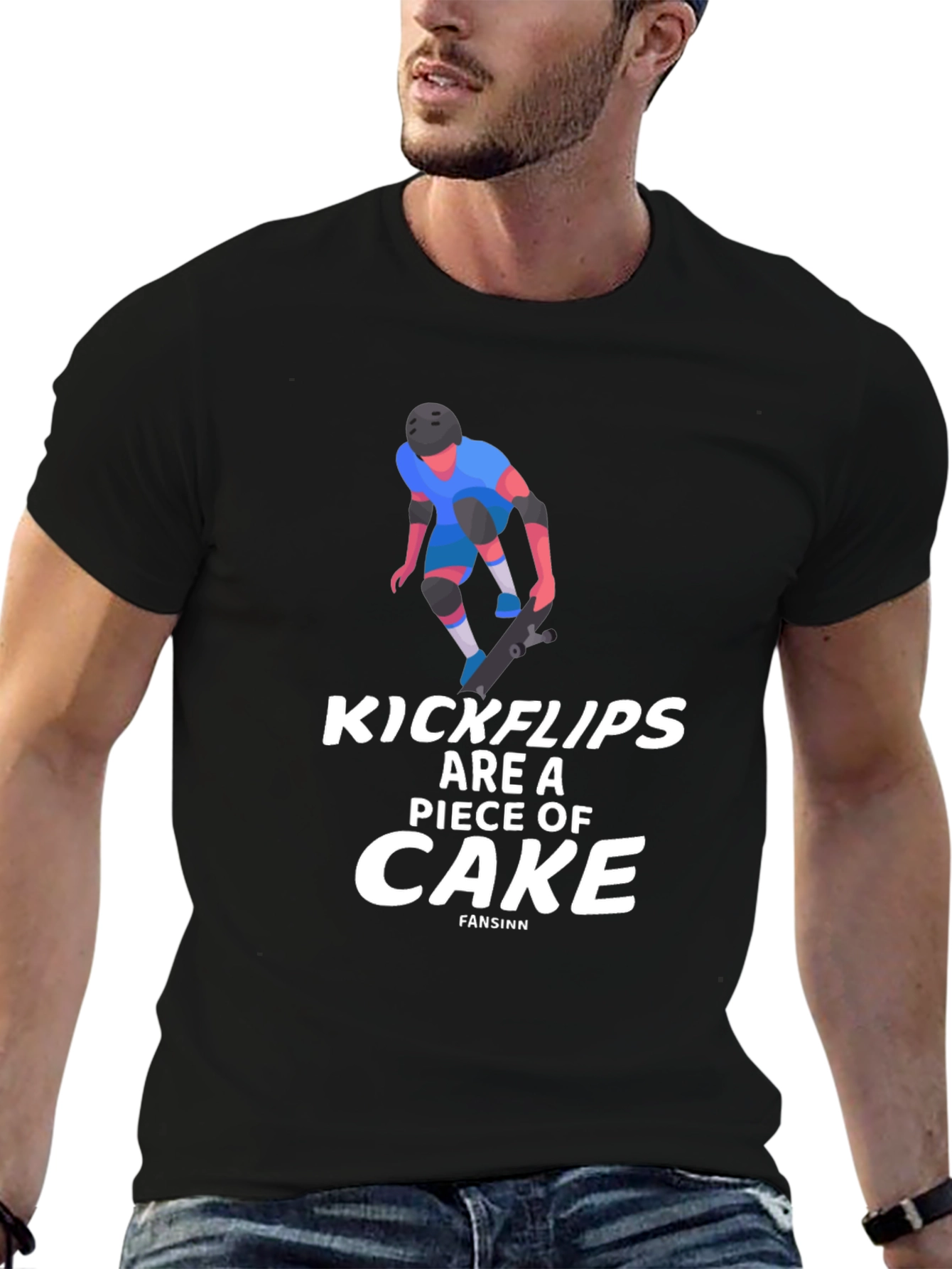 Kickflips Cake Graphic Tee - Skater Style