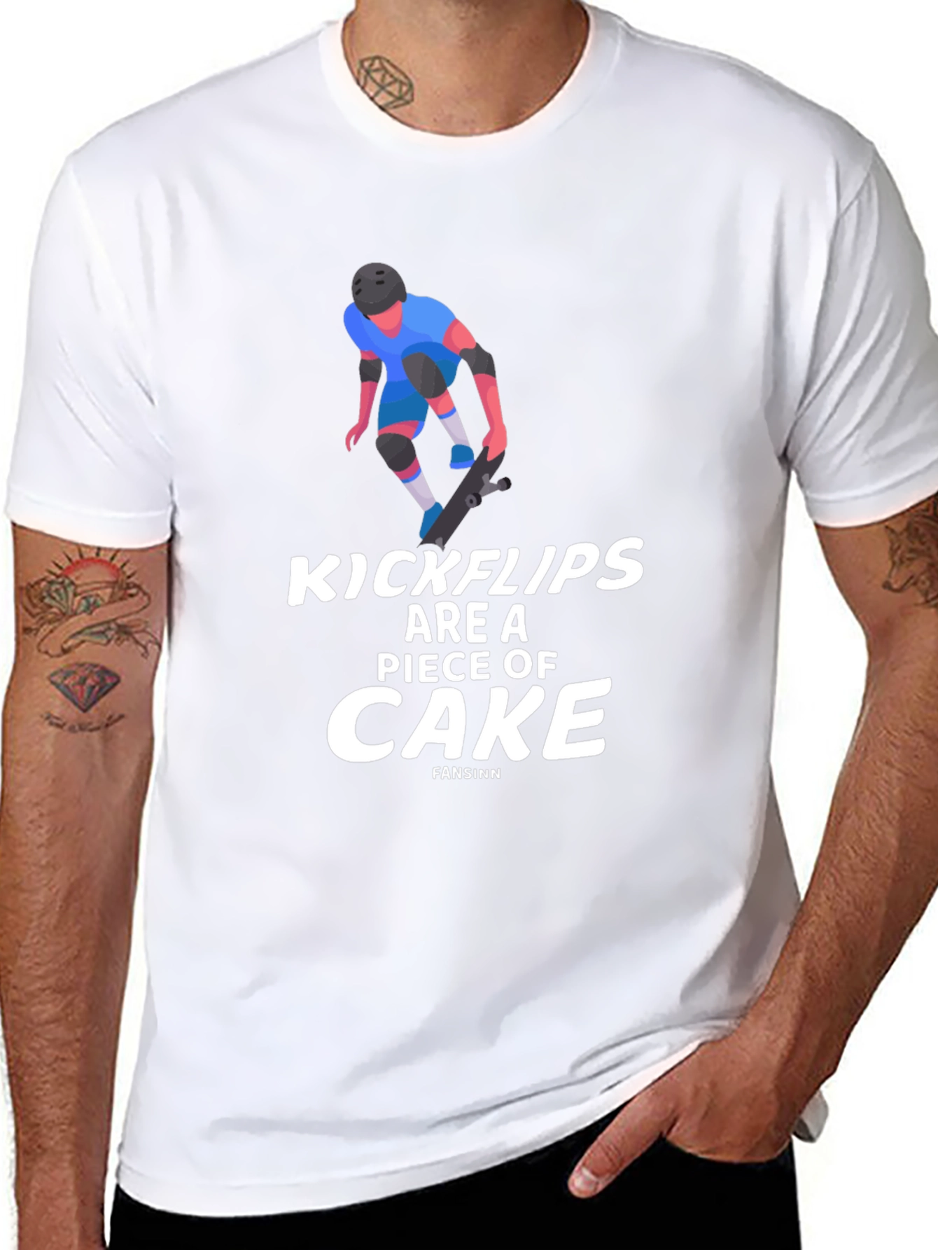 Kickflips Cake Graphic Tee - Skater Style