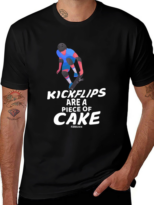 Kickflips Cake Graphic Tee - Skater Style