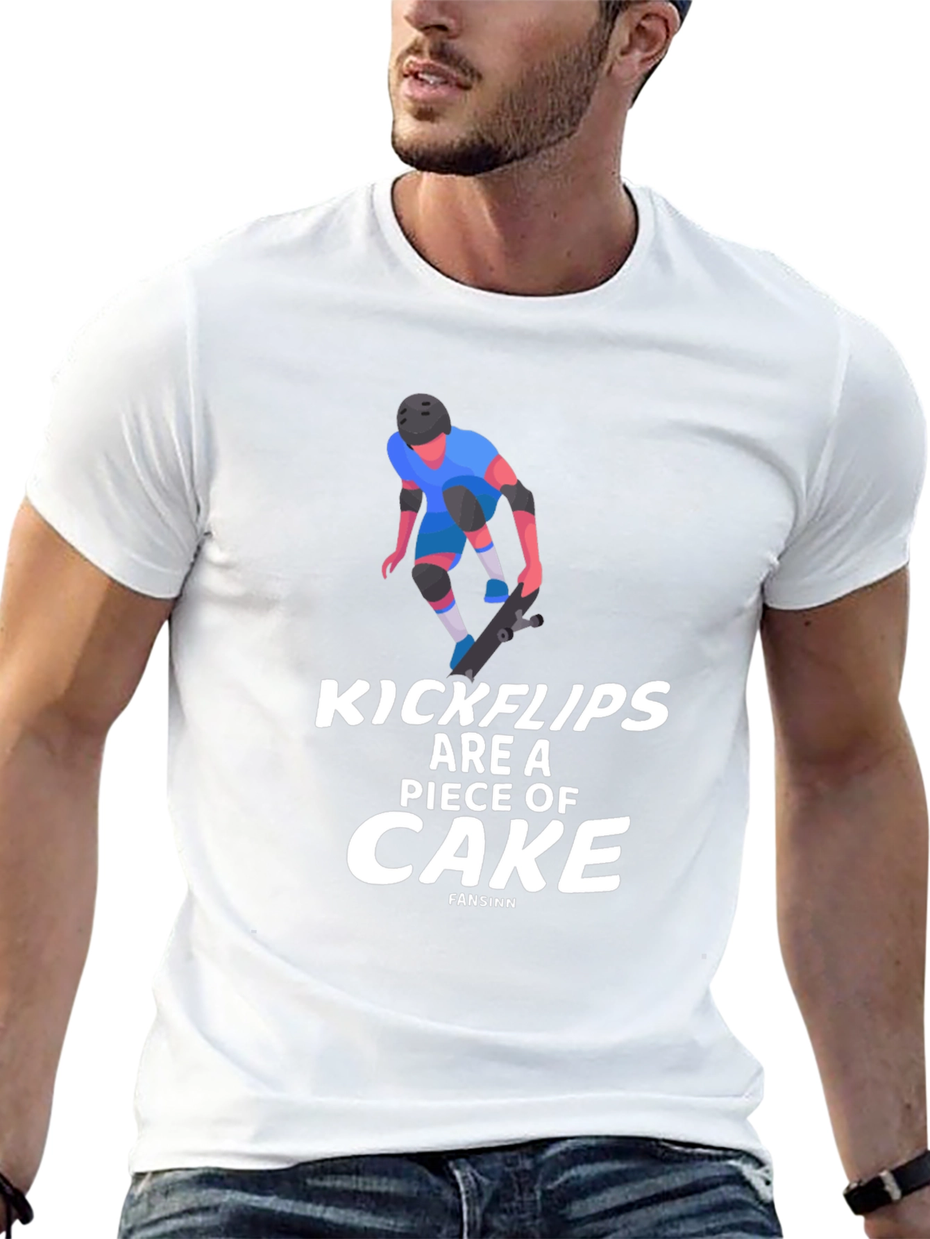 Kickflips Cake Graphic Tee - Skater Style