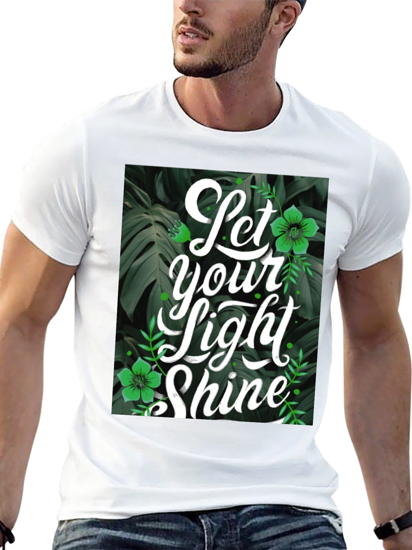 Let Your Light Shine Black Graphic T-Shirt