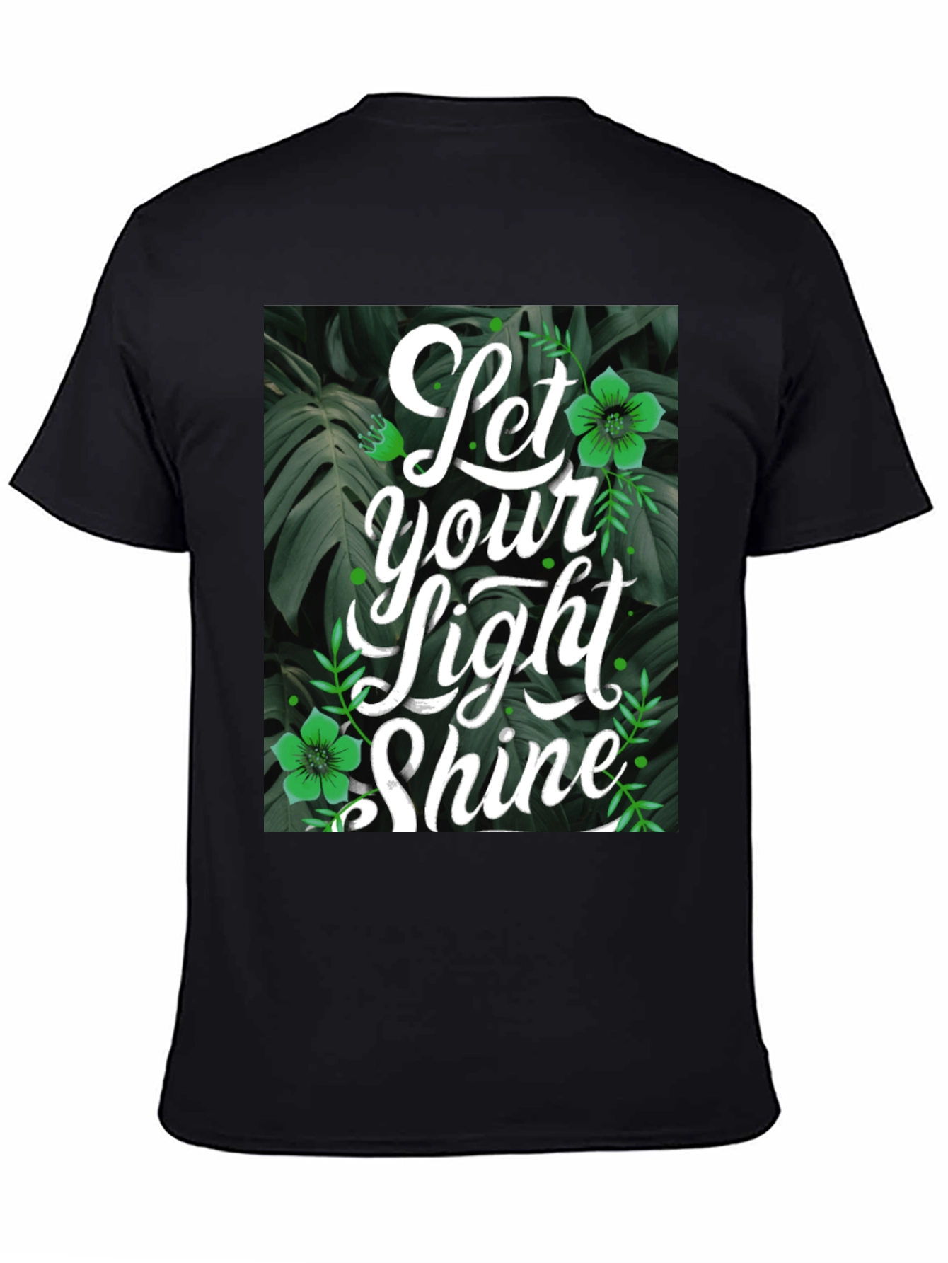 Let Your Light Shine Black Graphic T-Shirt