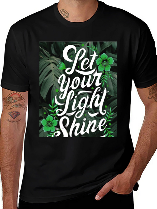 Let Your Light Shine Black Graphic T-Shirt