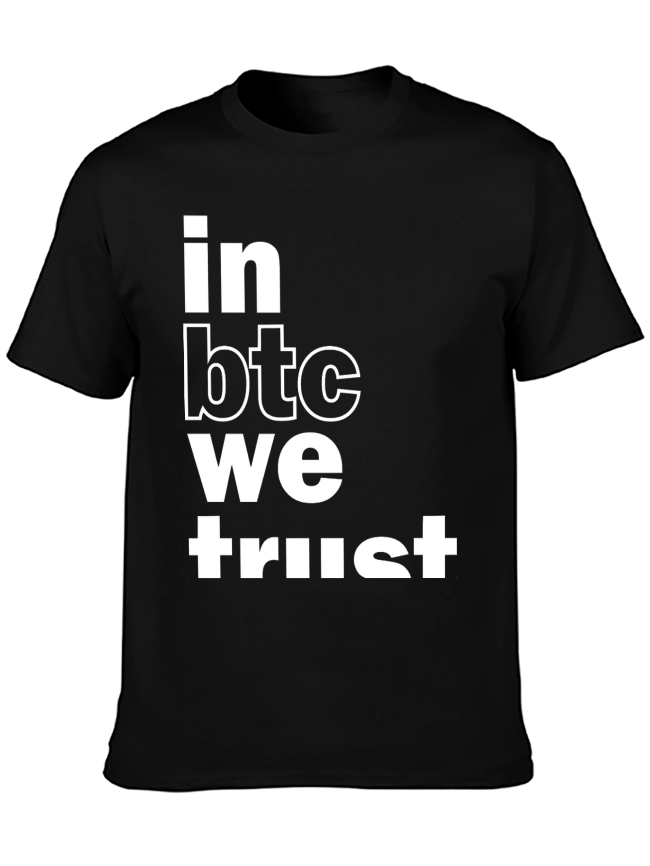 In BTC We Trust Black Graphic Tee