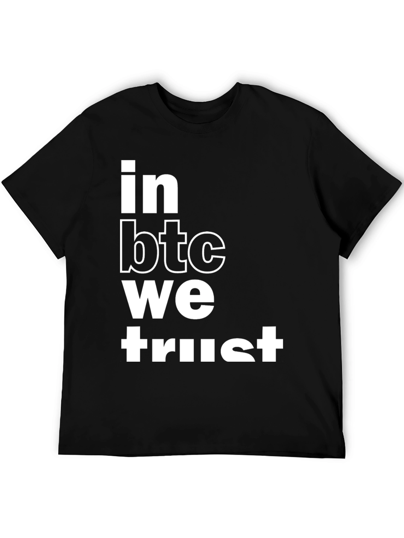 In BTC We Trust Black Graphic Tee